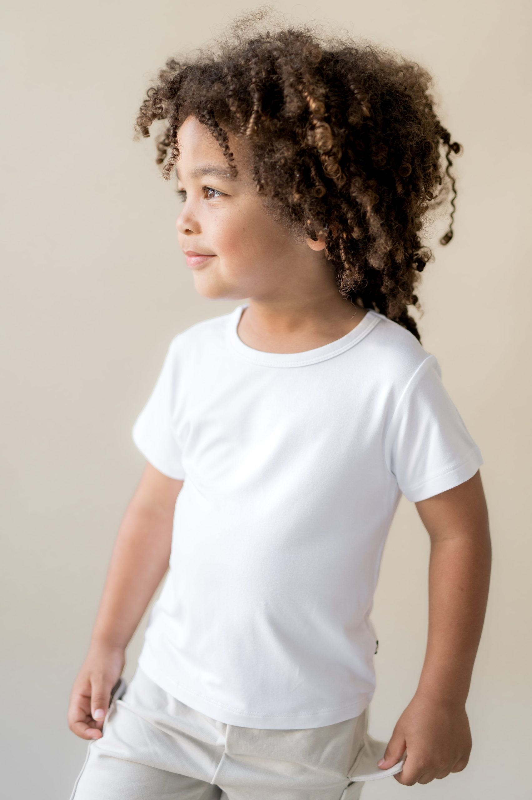 Toddler Basic Tee in Snow - Image 3