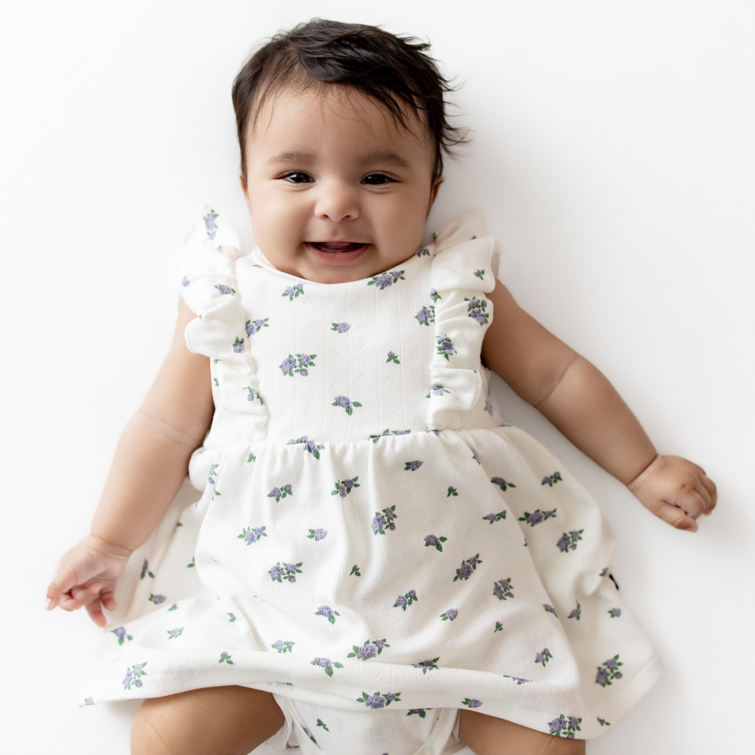 Pointelle Bodysuit Dress in Spray Rose - Image 5