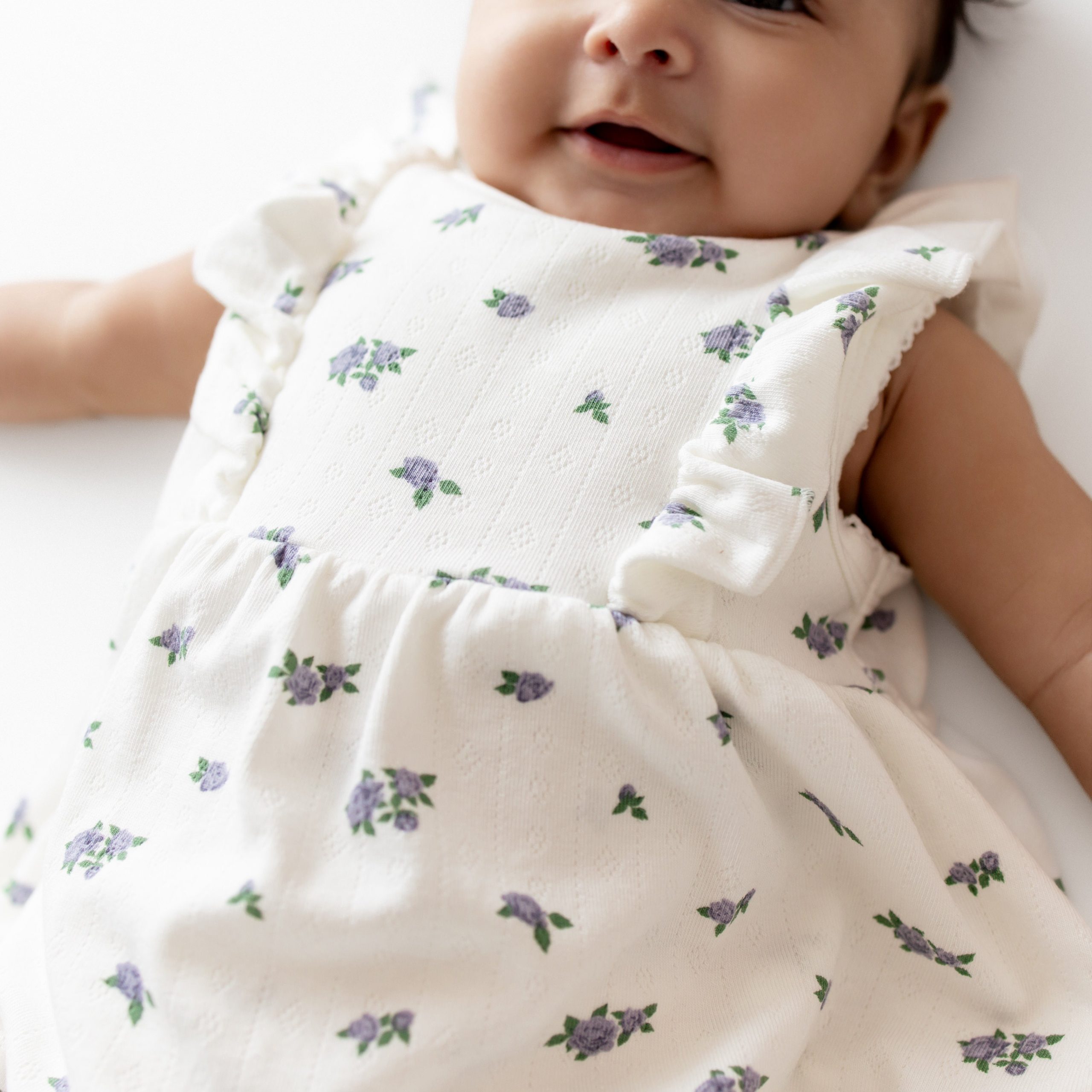 Pointelle Bodysuit Dress in Spray Rose - Image 4