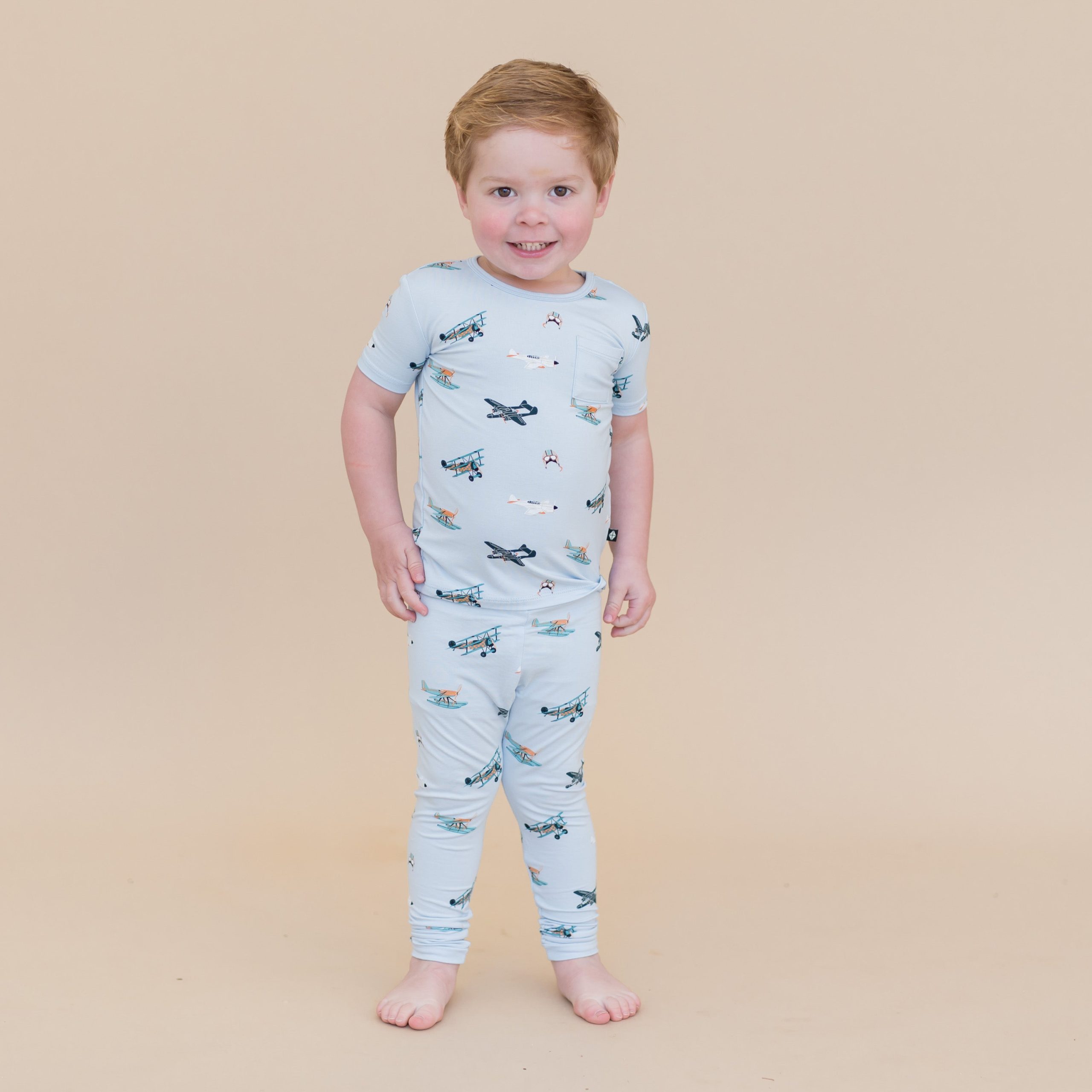 Short Sleeve with Pants Pajamas in Take Off - Image 5