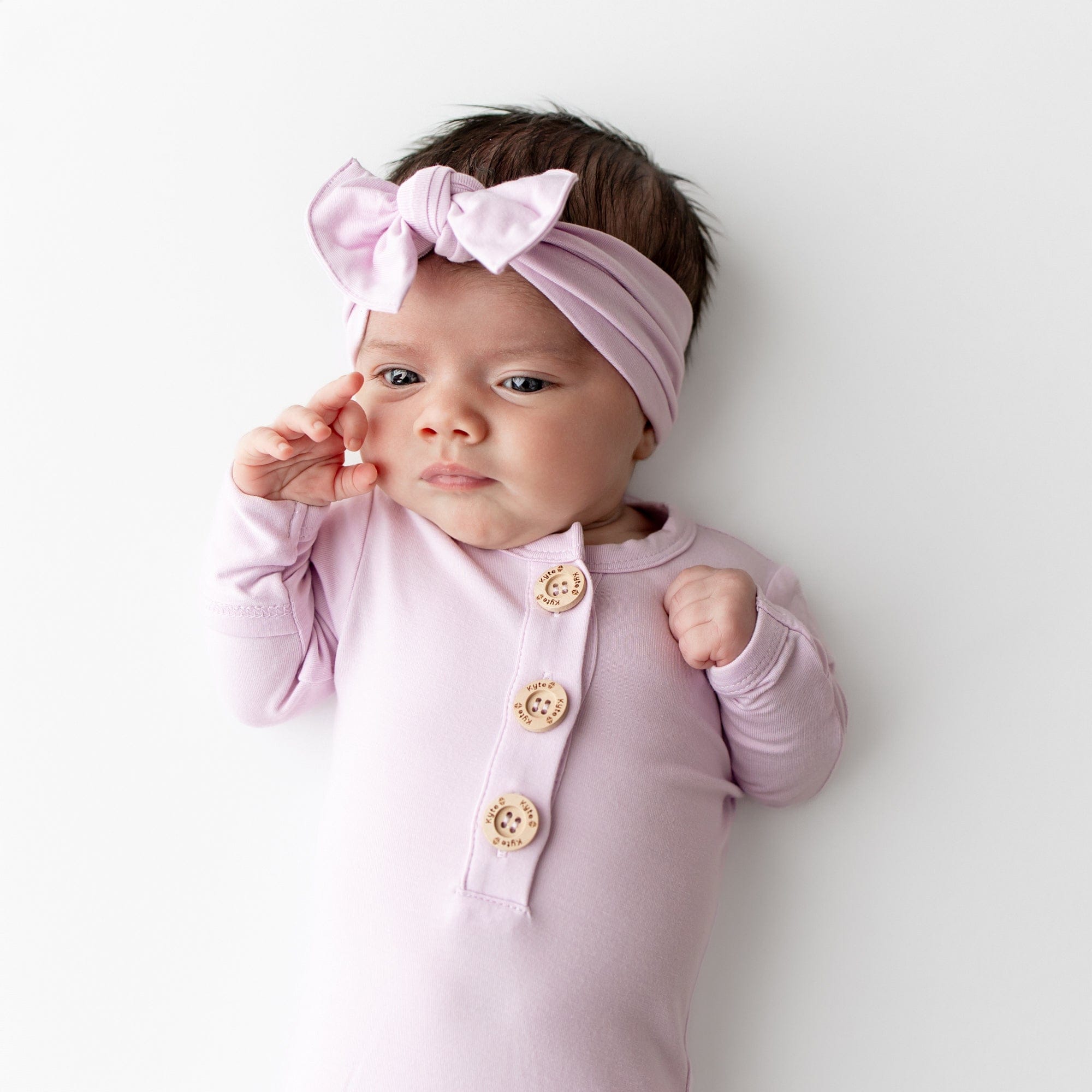 Knotted Gown with Bow Set in Thistle - Image 3
