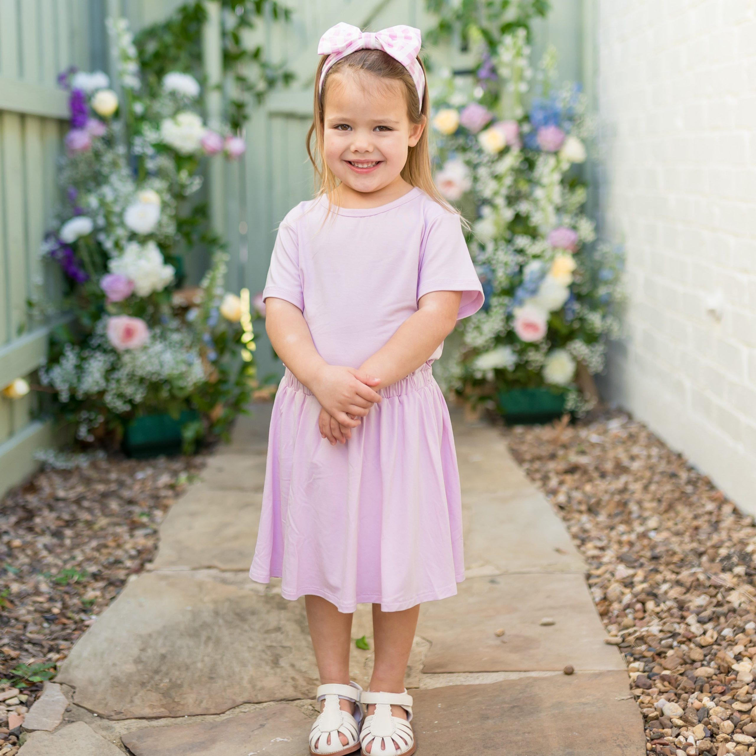 Toddler Basic Tee in Thistle - Image 3