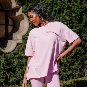 Women's Biker Short Set in Thistle
