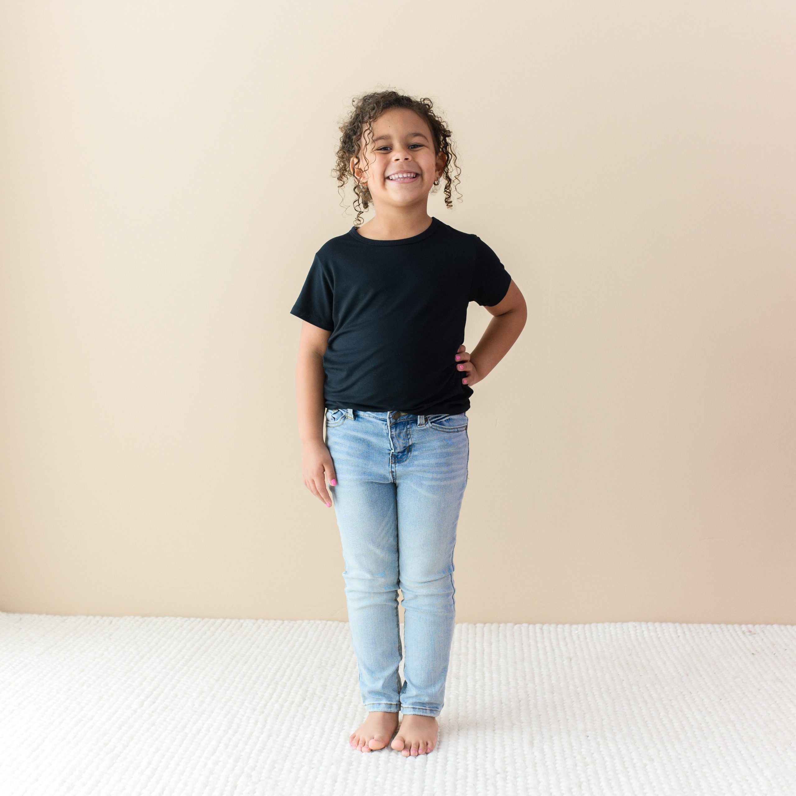 Toddler Basic Tee in Midnight - Image 3