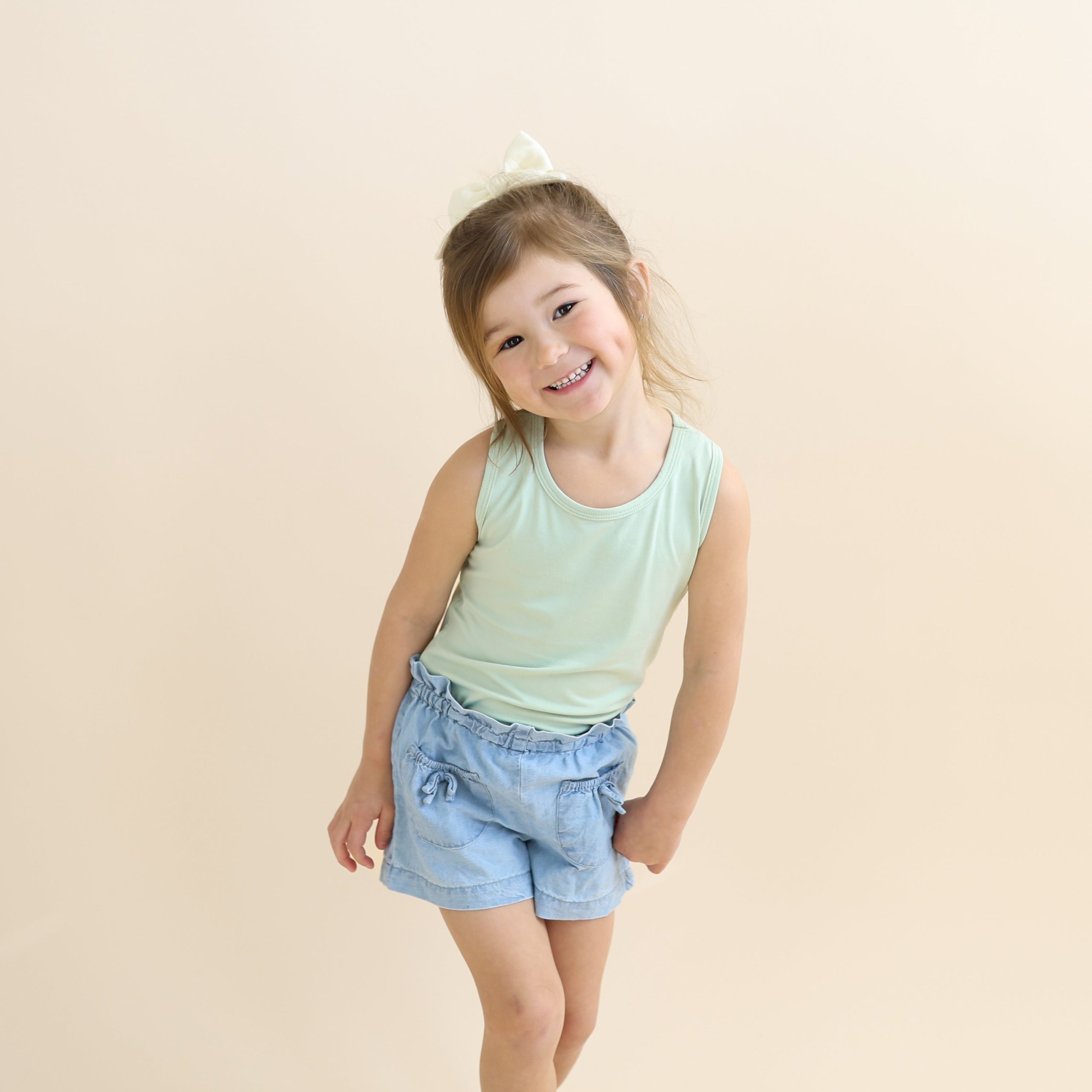 Toddler Tank Top in Basil - Image 4