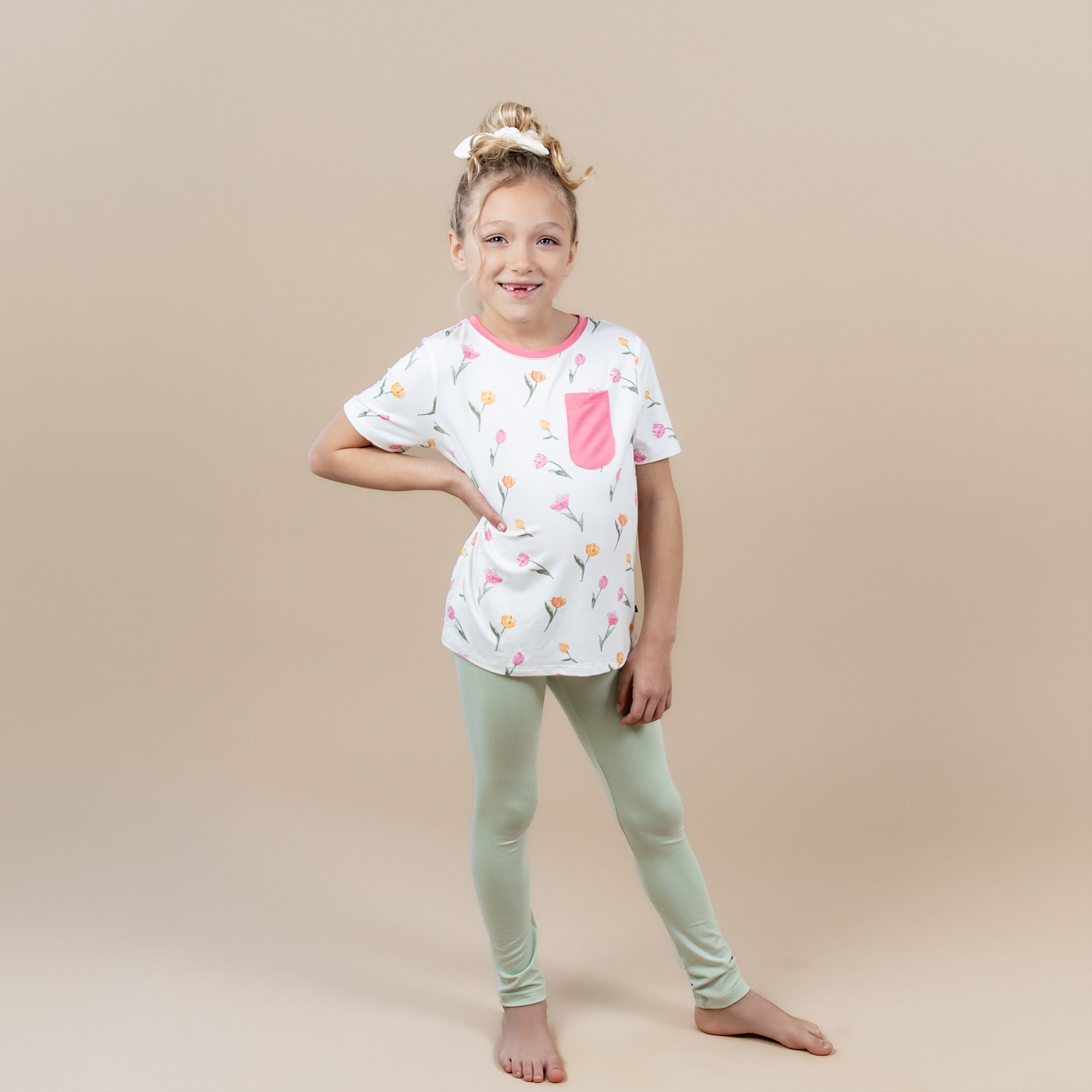 Toddler Crew Neck Tee in Tulip - Image 4