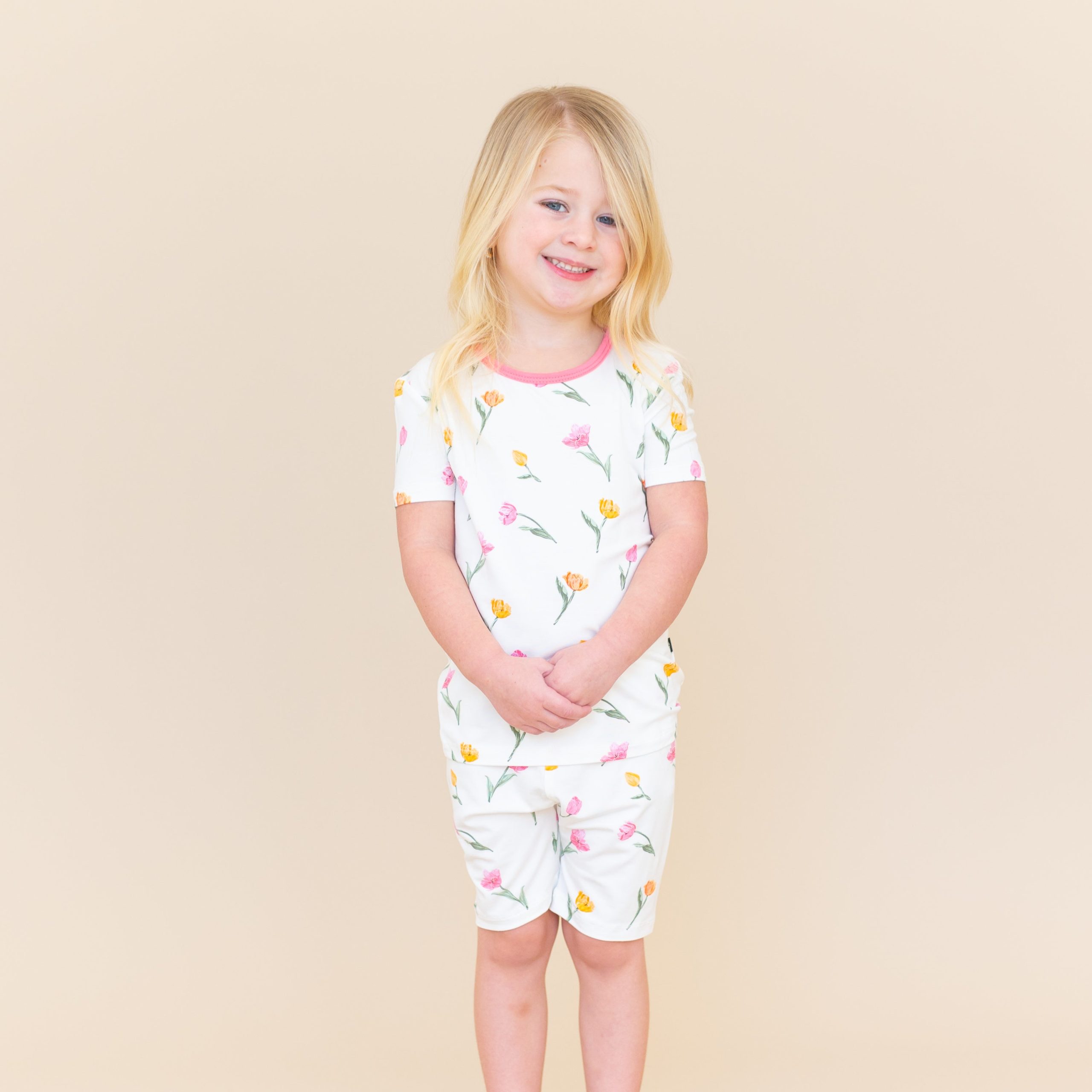 Short Sleeve Pajamas in Tulip