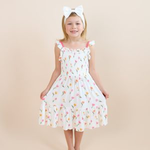 Smocked Dress in Tulip