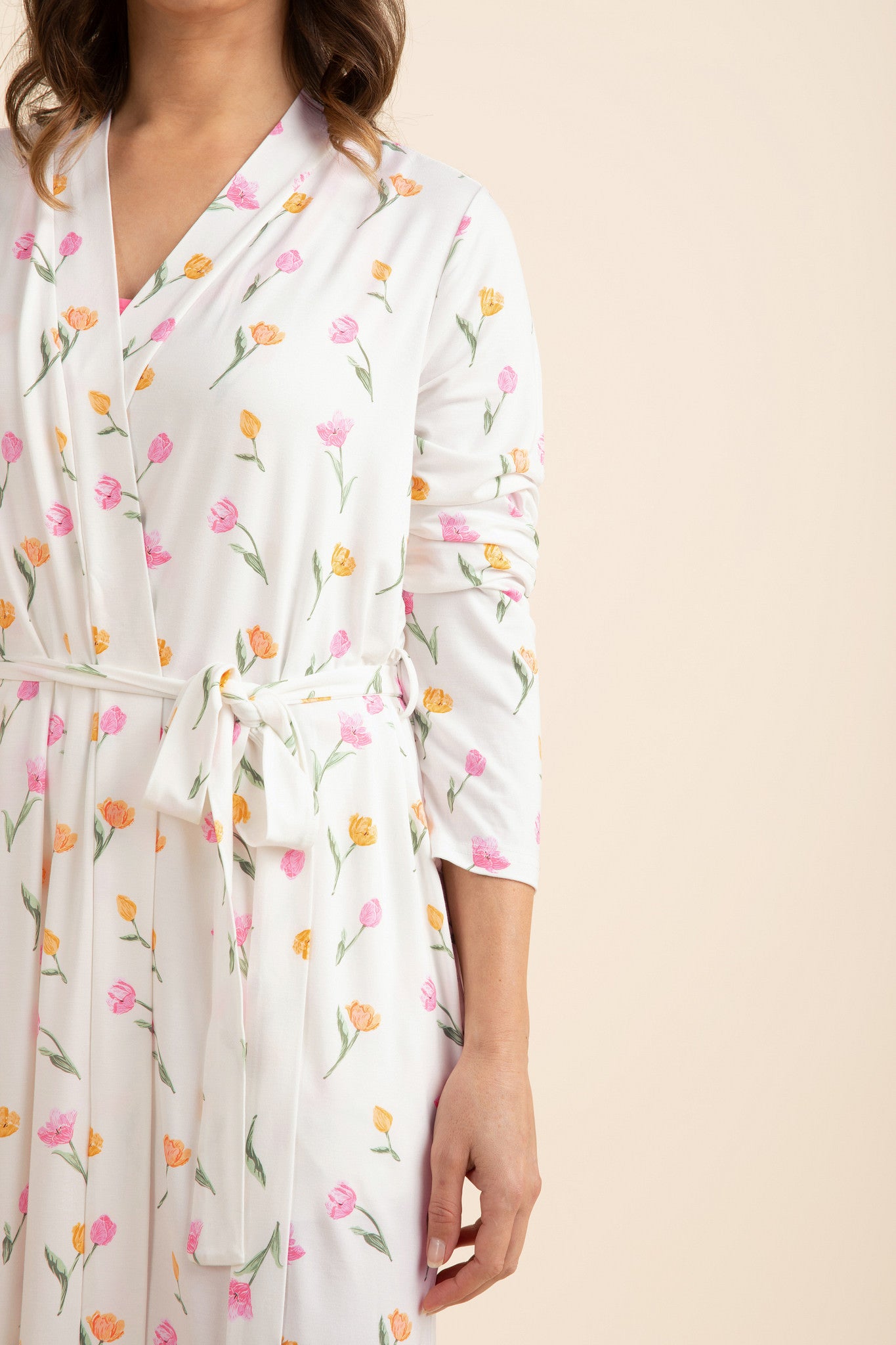 Women's Lounge Robe in Tulip - Image 2