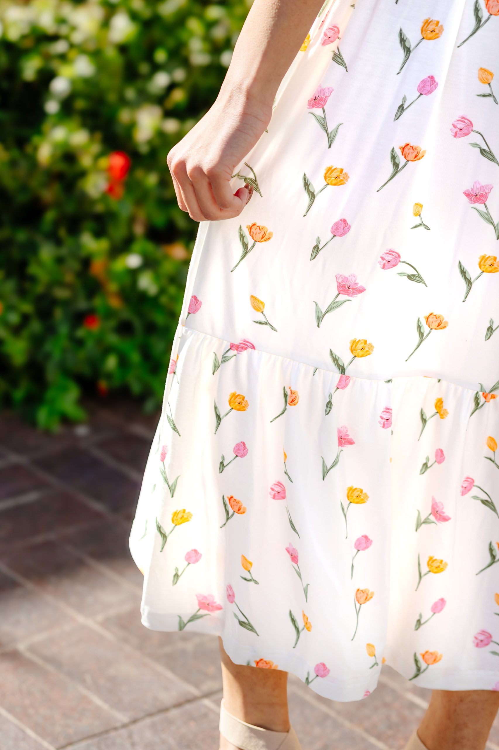Women's Smocked Dress in Tulip - Image 4