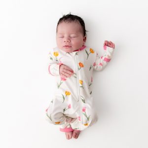 Zippered Romper in Tulip