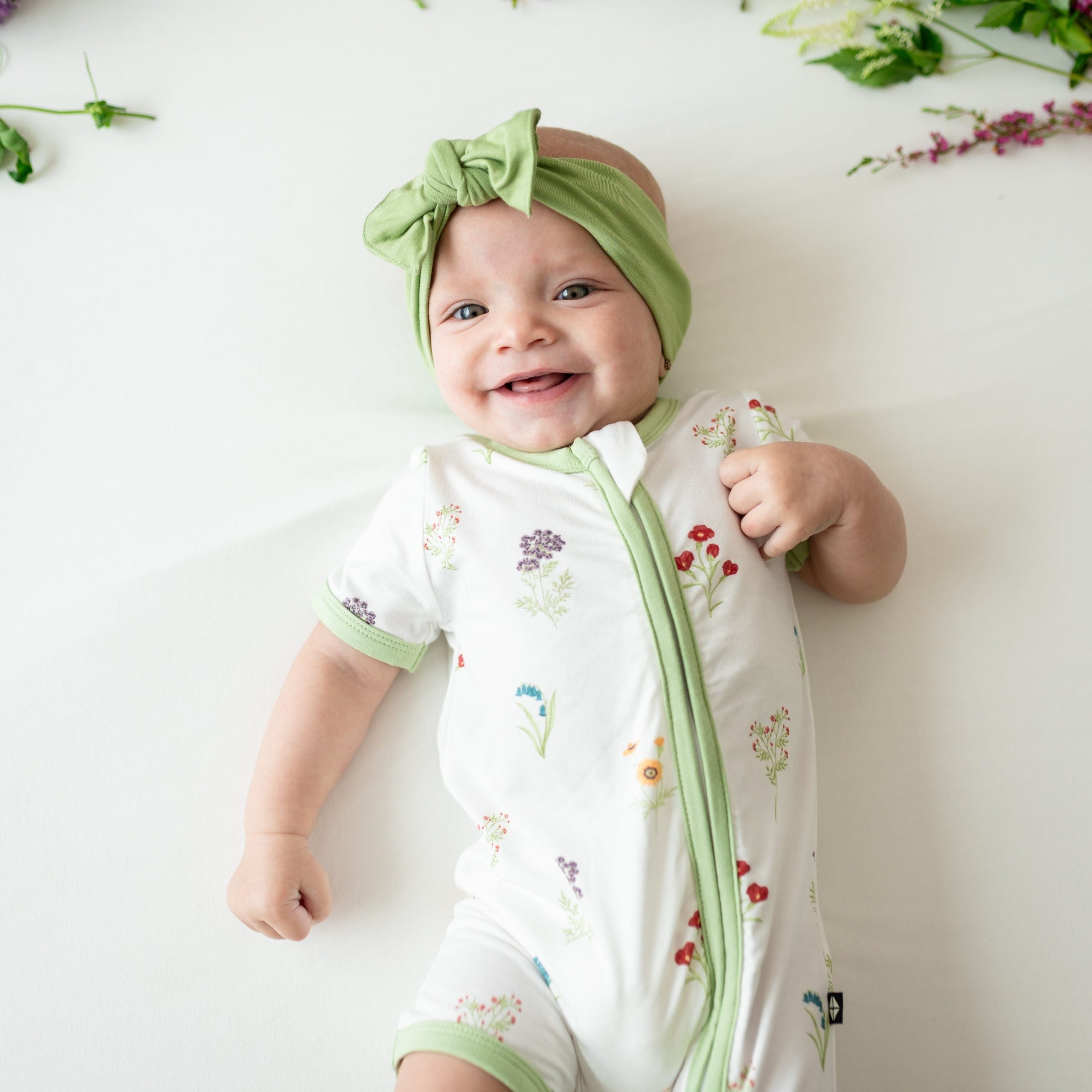 Zippered Shortall Romper in Wildflower - Image 3
