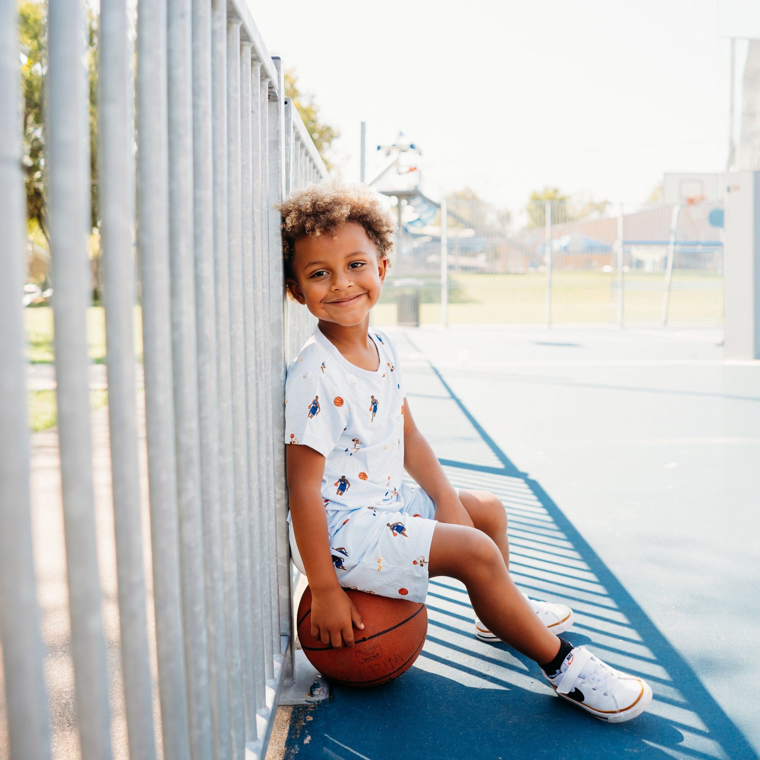 Toddler Basic Tee in Basketball - Image 4