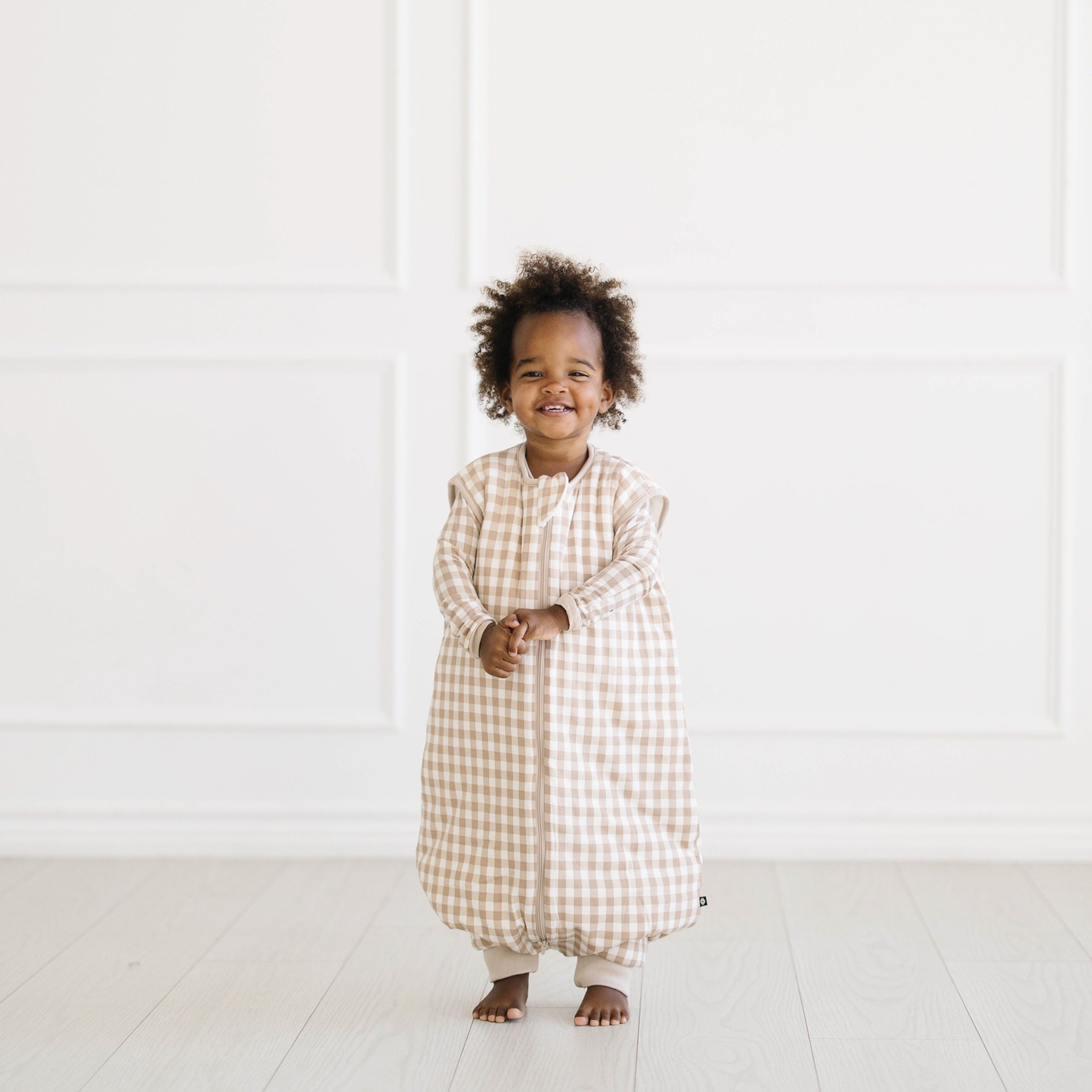 Sleep Bag Walker in Gingham Bisque 2.5