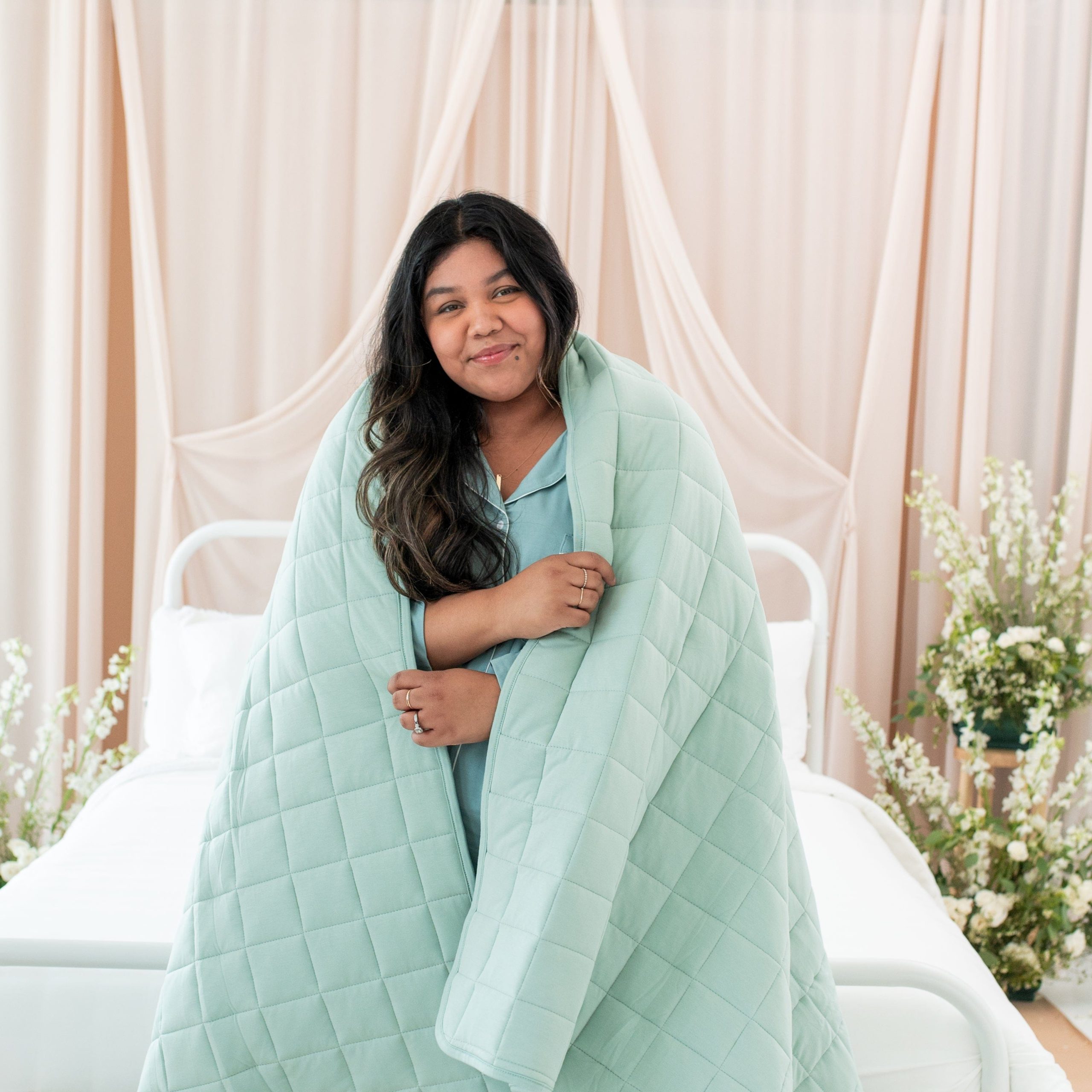 Adult Quilted Blanket in Sage 3.5 - Image 2