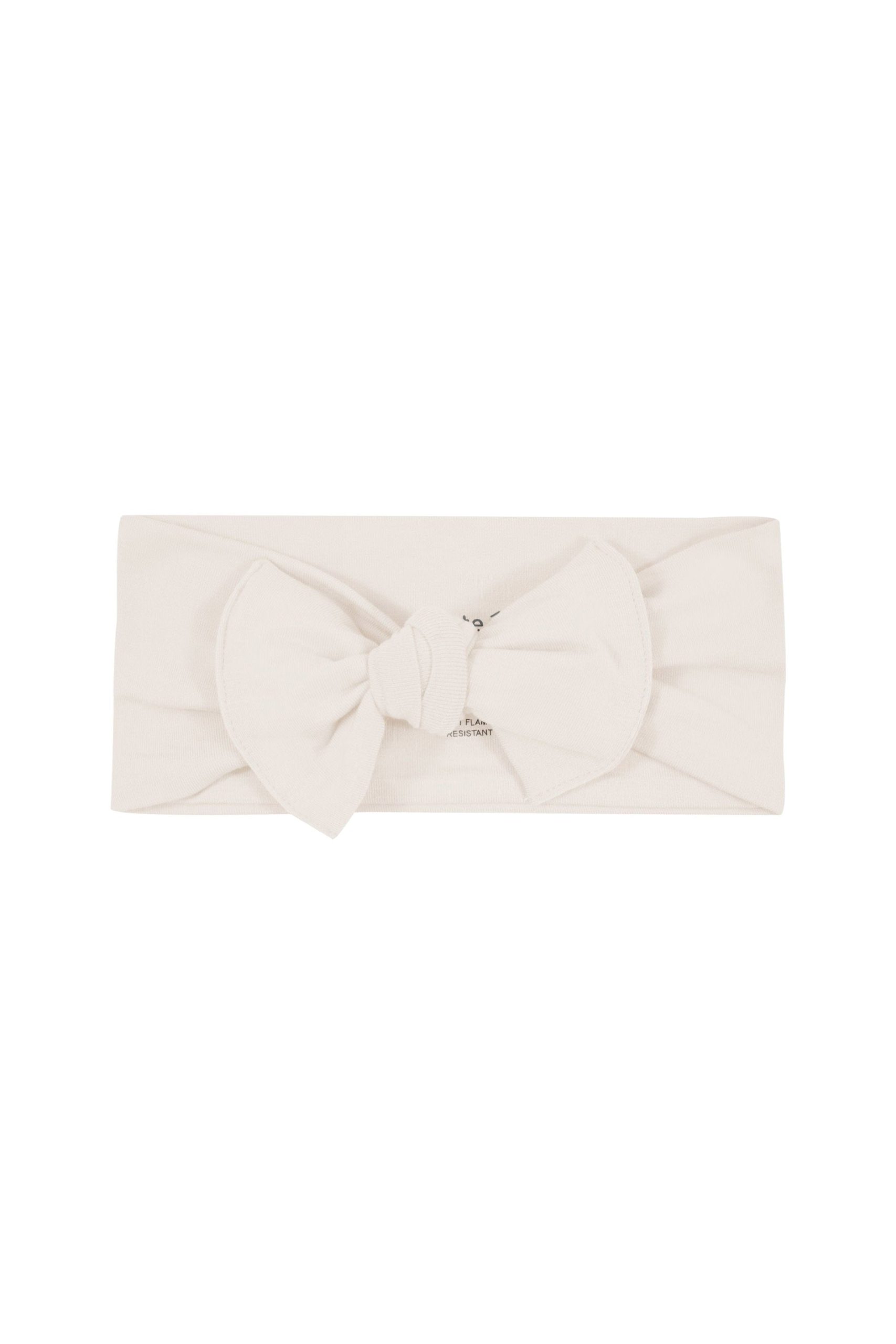Knotted Bow Headband in Oat - Image 2