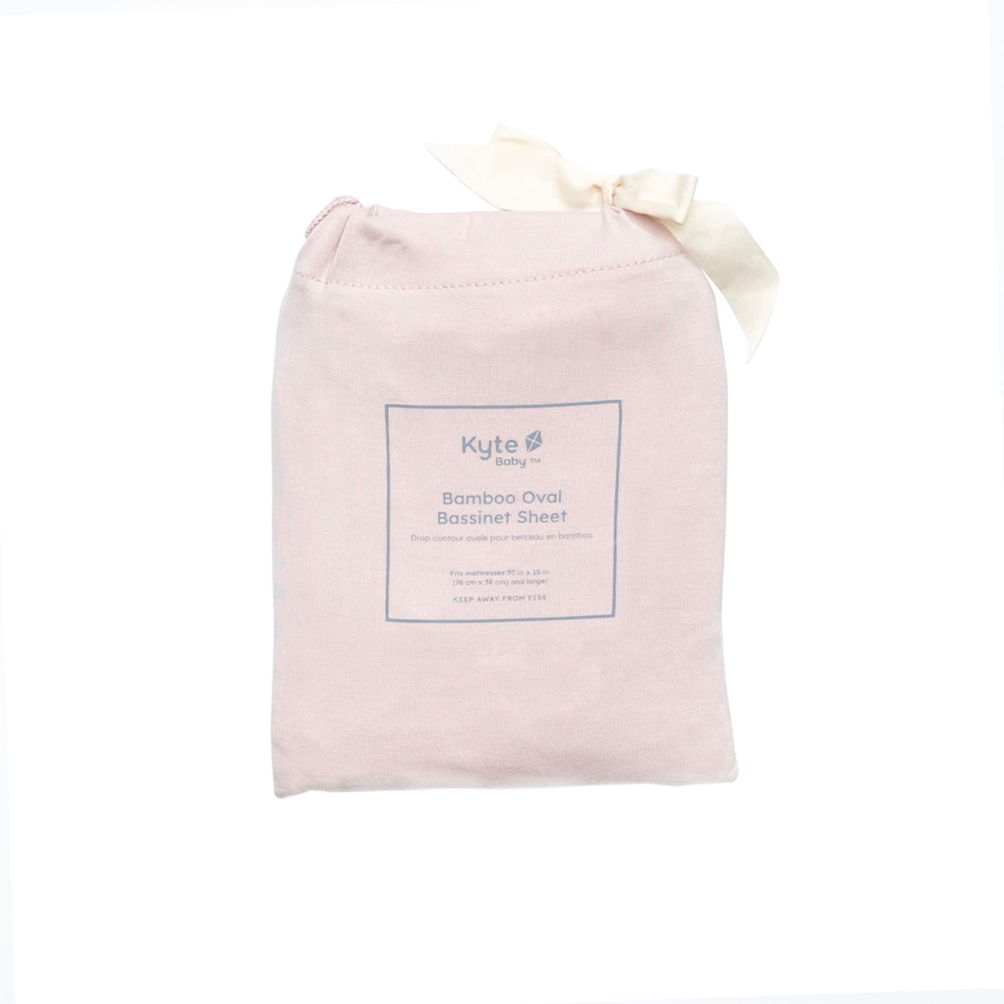 Oval Bassinet Sheet in Blush - Image 2