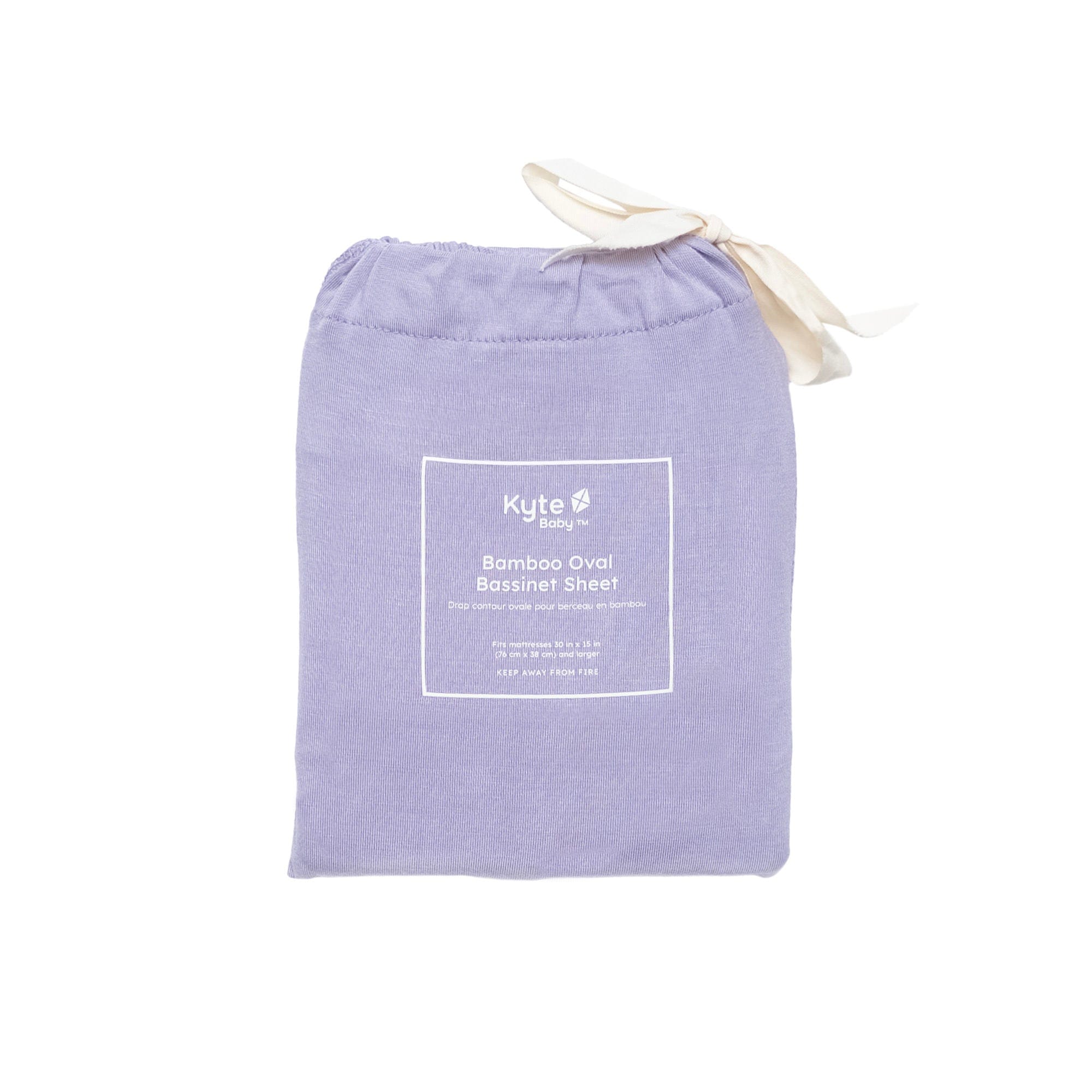 Oval Bassinet Sheet in Taro - Image 2