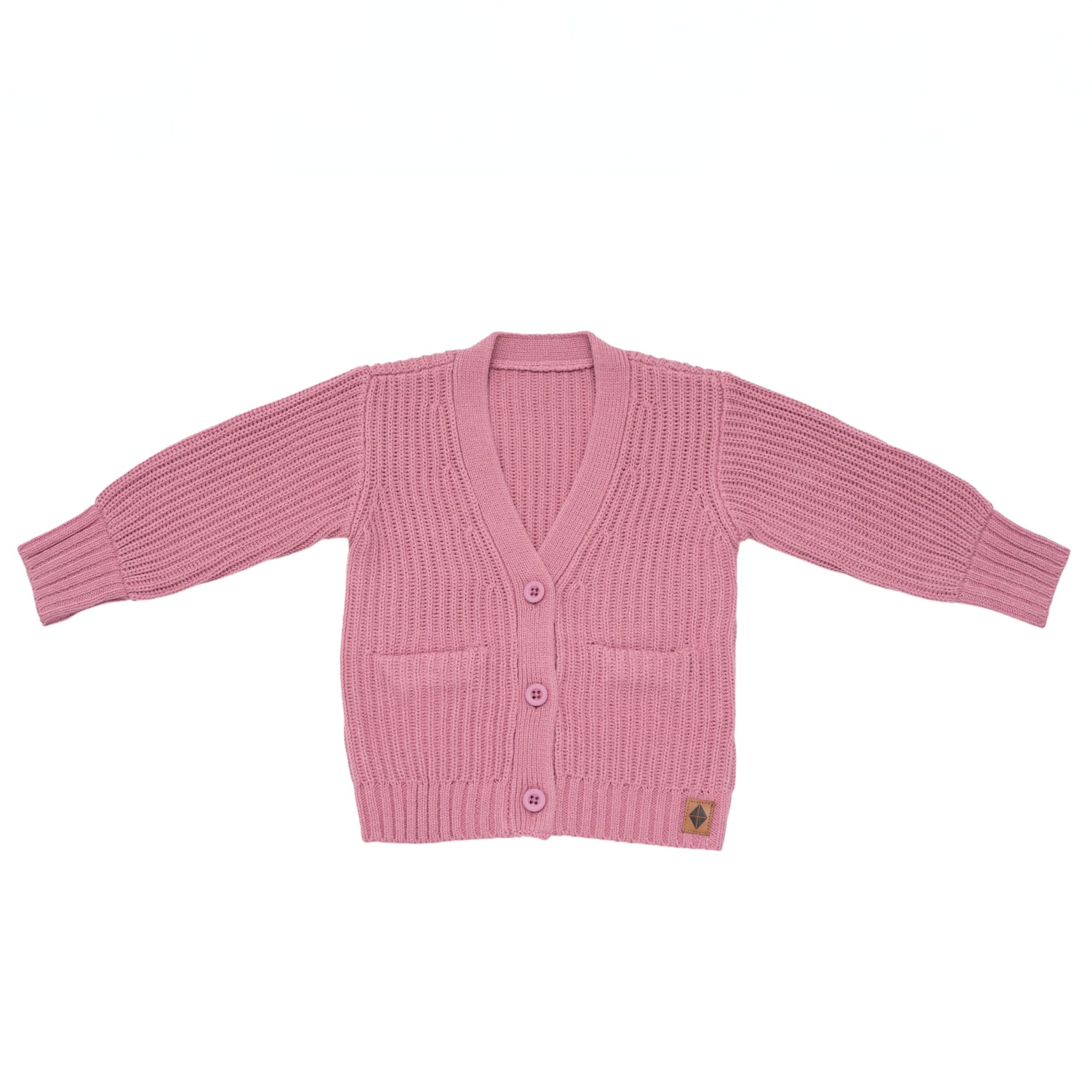 Chunky Knit Oversized Cardigan in Apple Blossom - Image 2