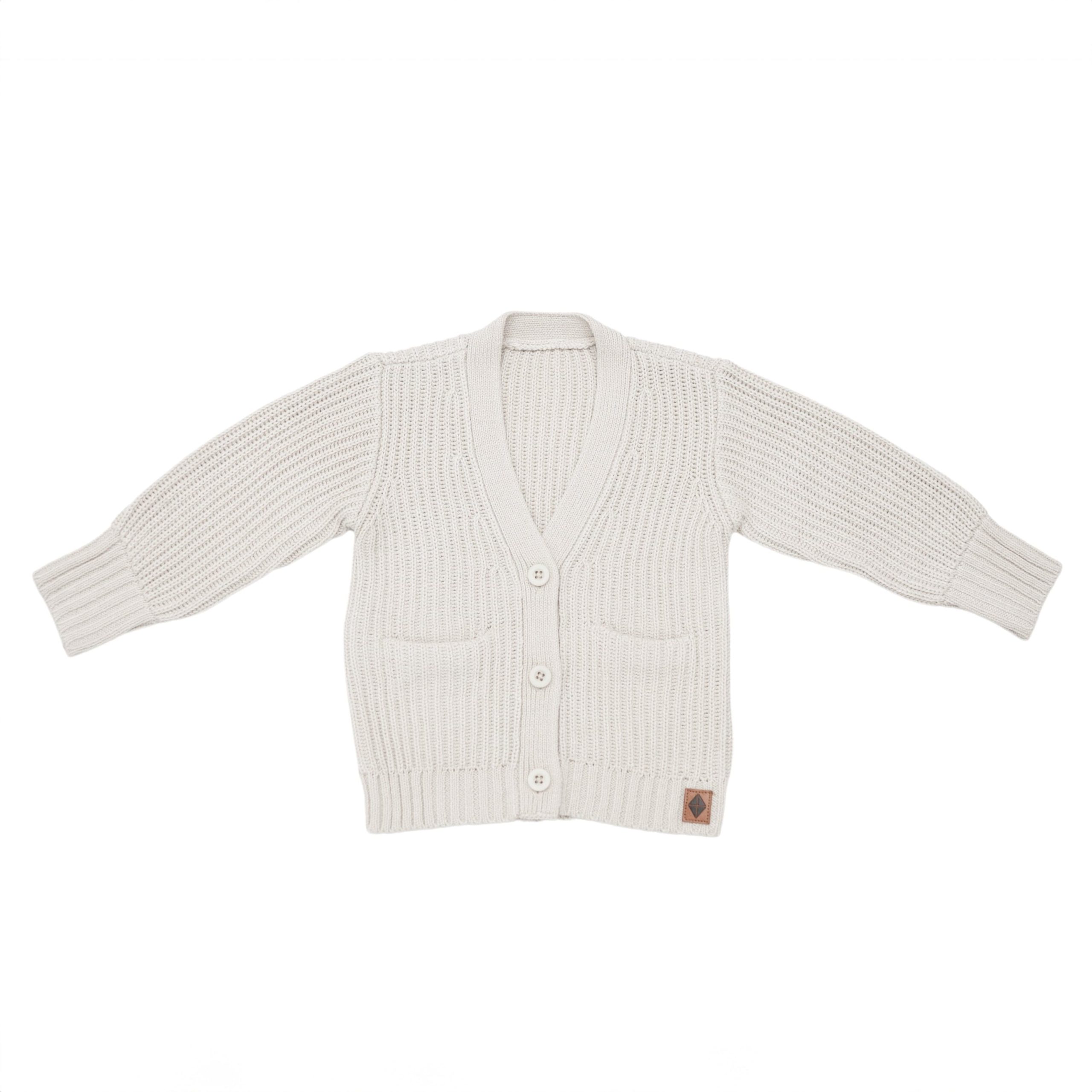 Chunky Knit Oversized Cardigan in Oat - Image 2