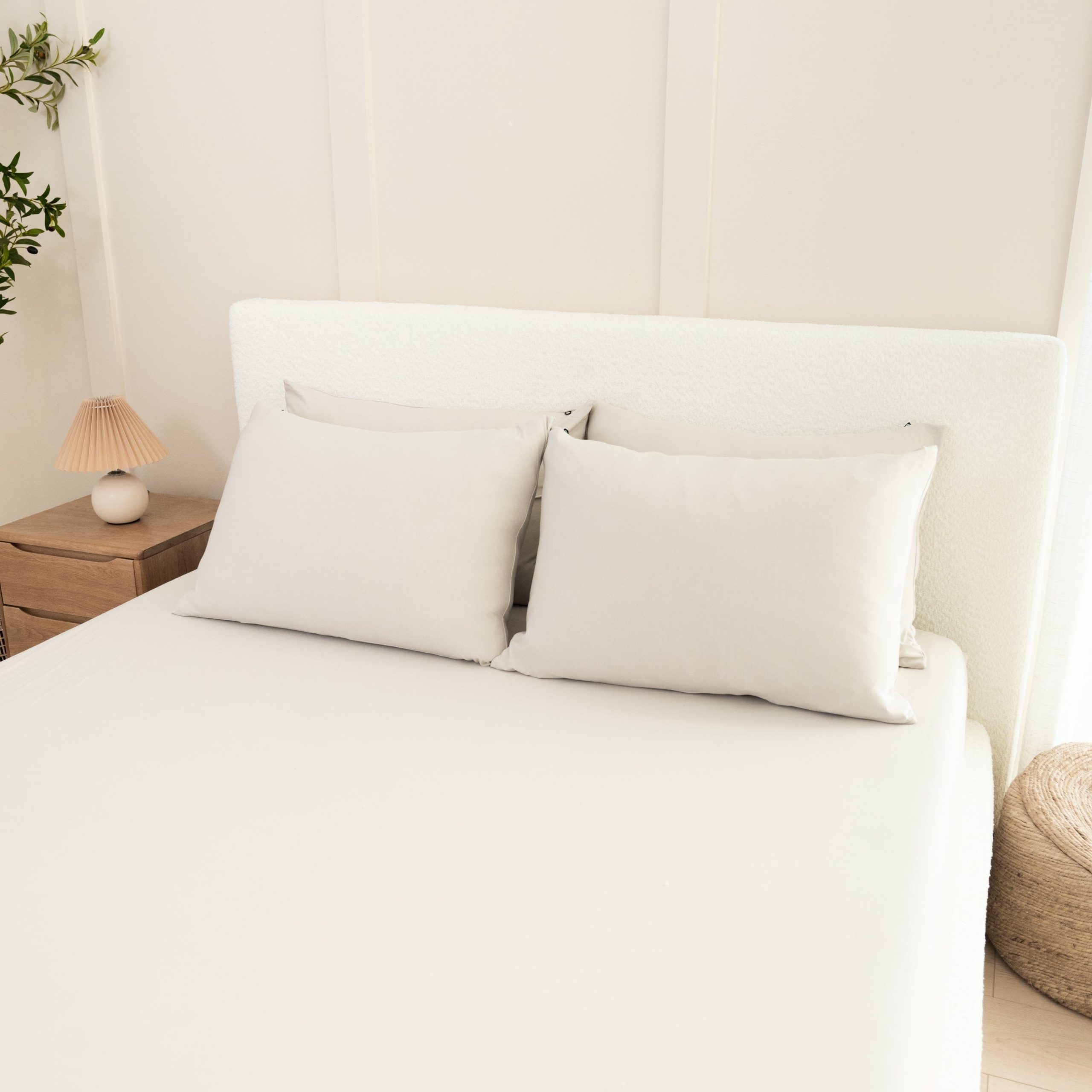 Fitted Sheet with Pillowcases in Oat - Image 5