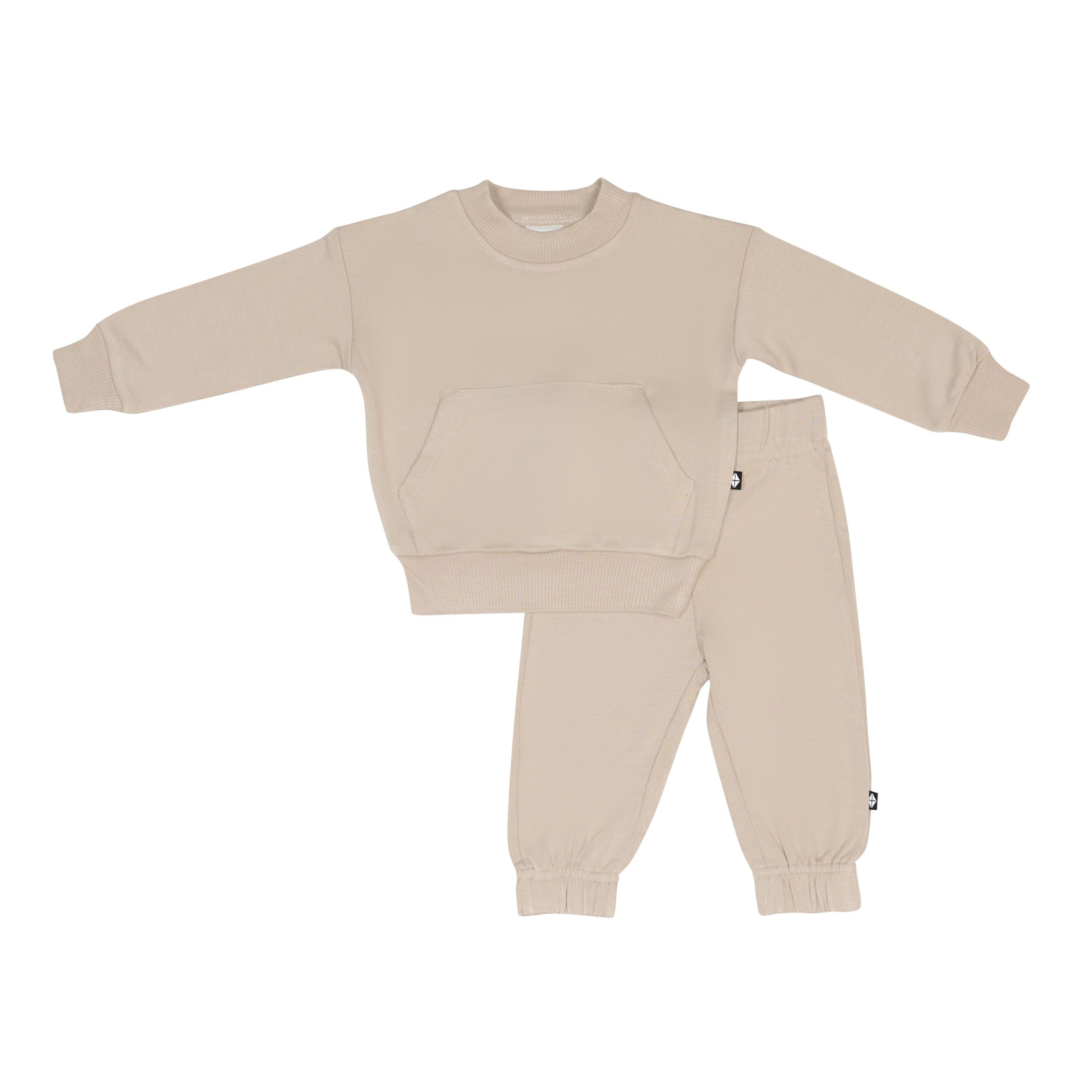 French Terry Jogger Set in Almond - Image 2