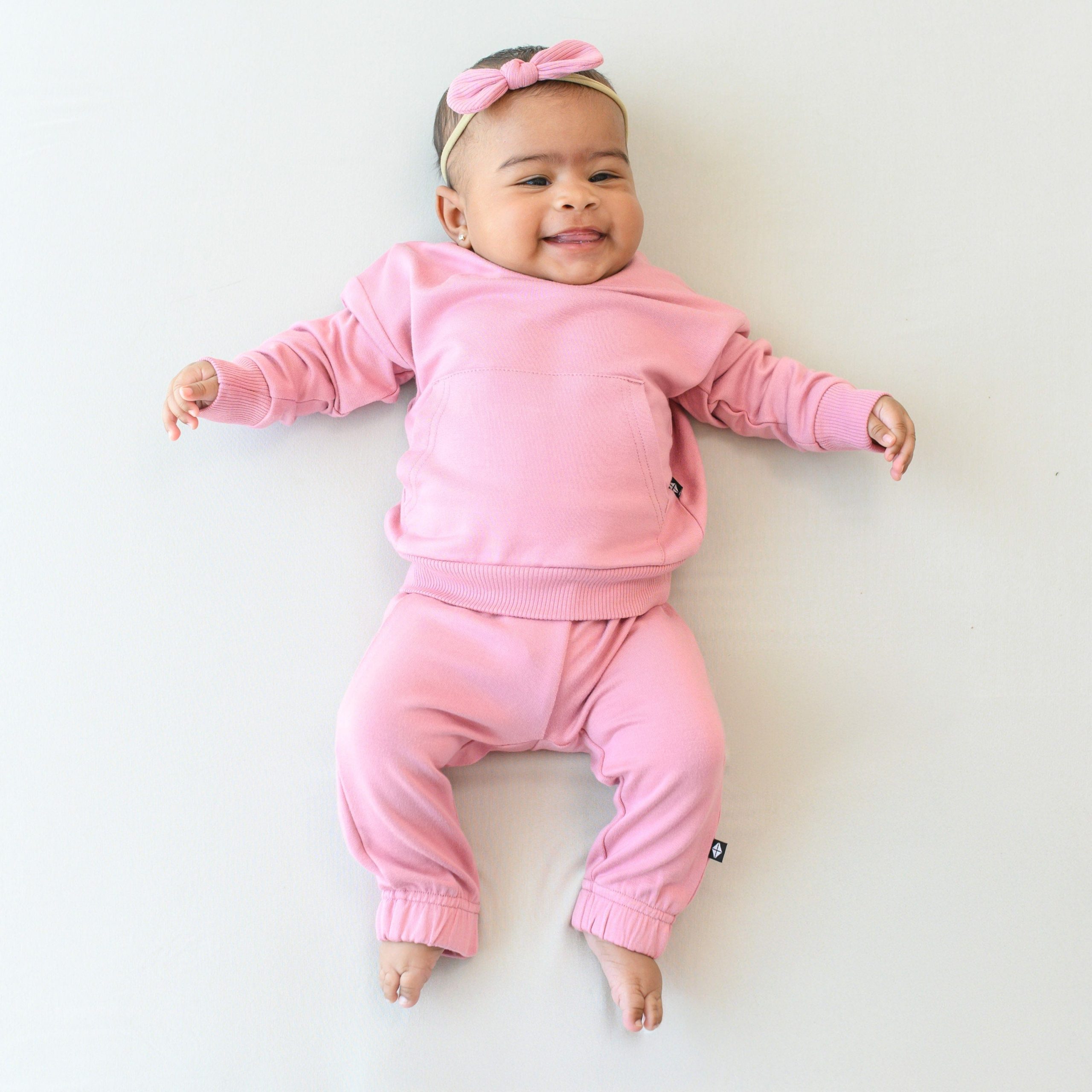 French Terry Jogger Set in Apple Blossom - Image 3
