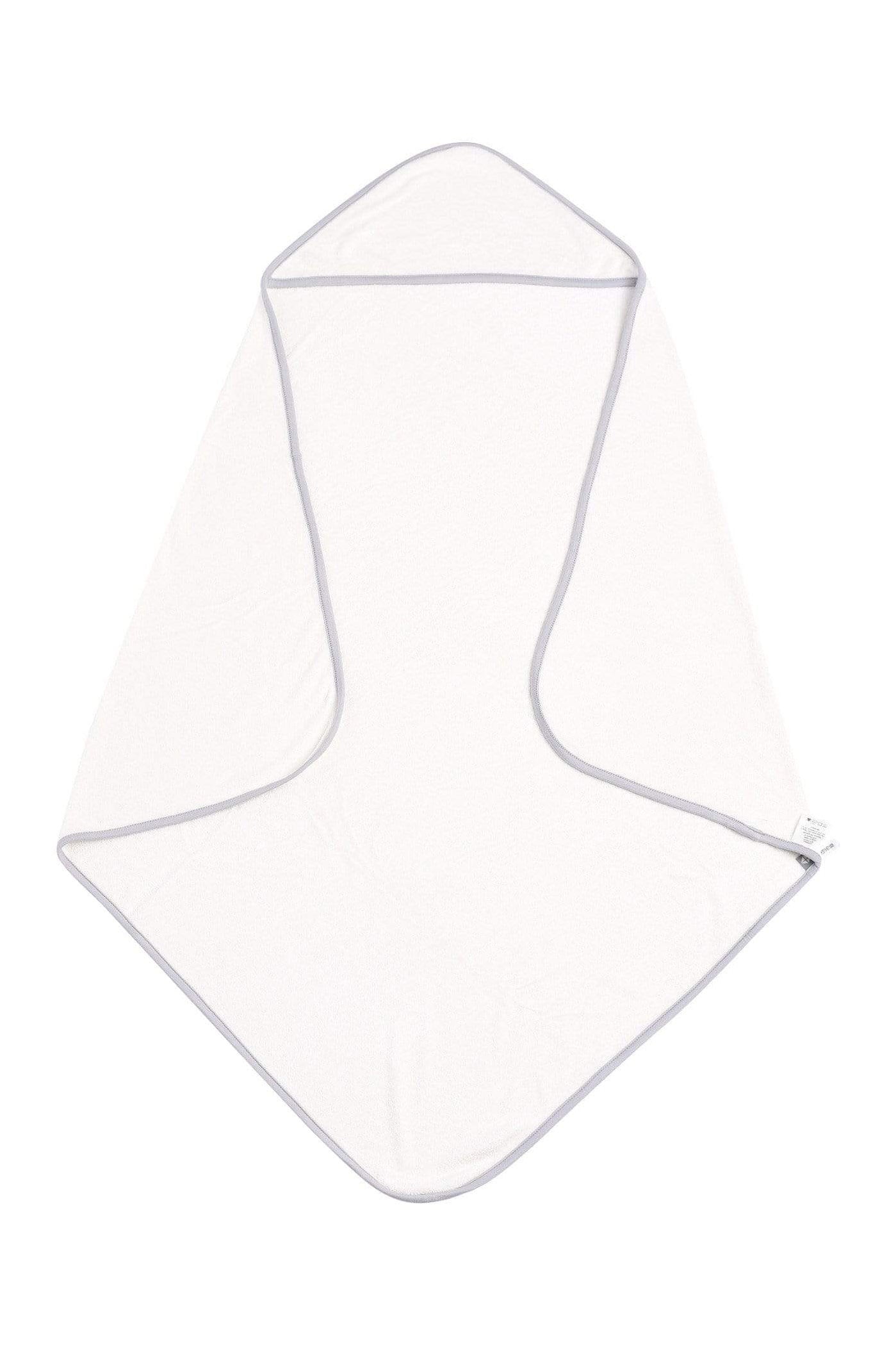 Hooded Bath Towel in Cloud with Storm Trim - Image 2