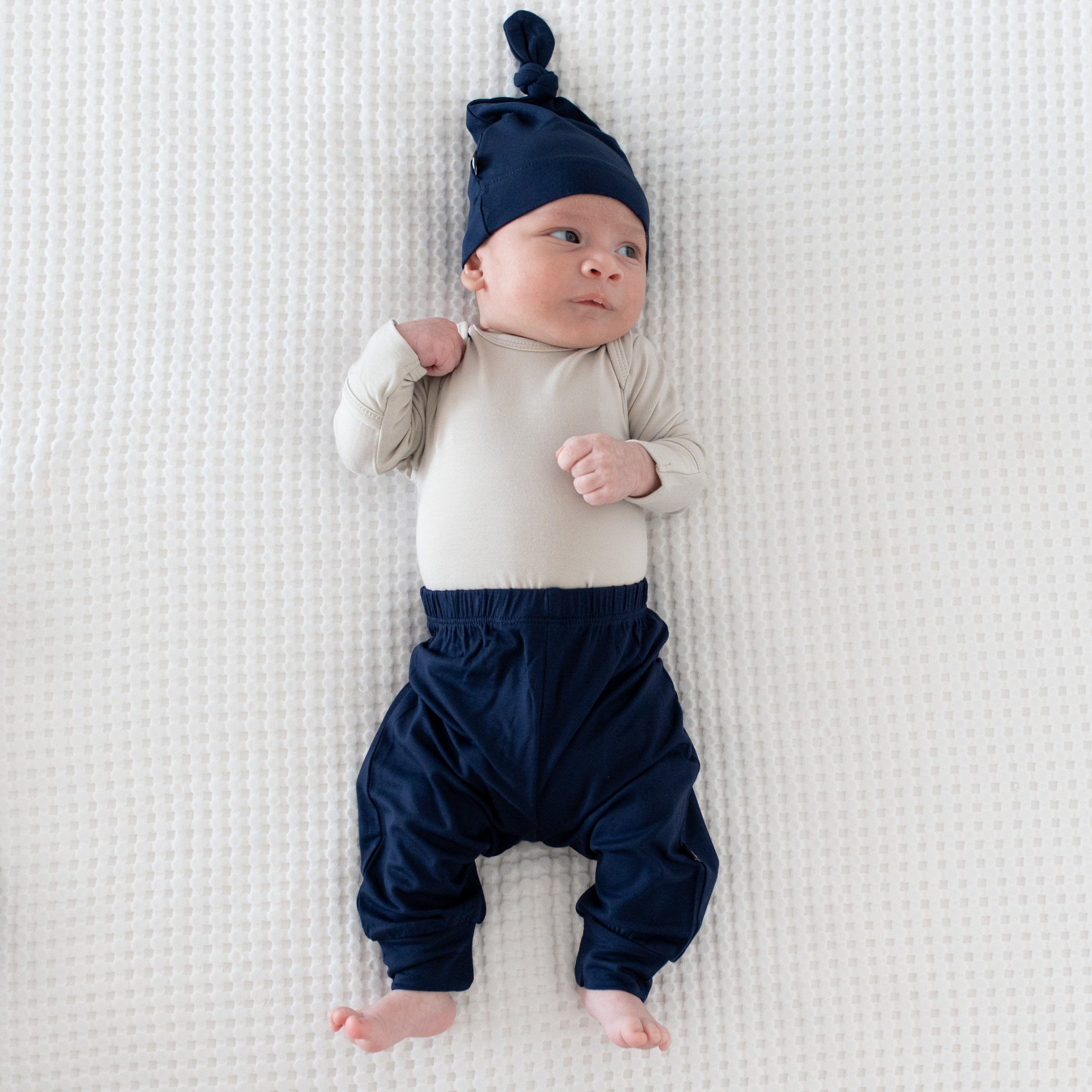 Knotted Cap in Navy