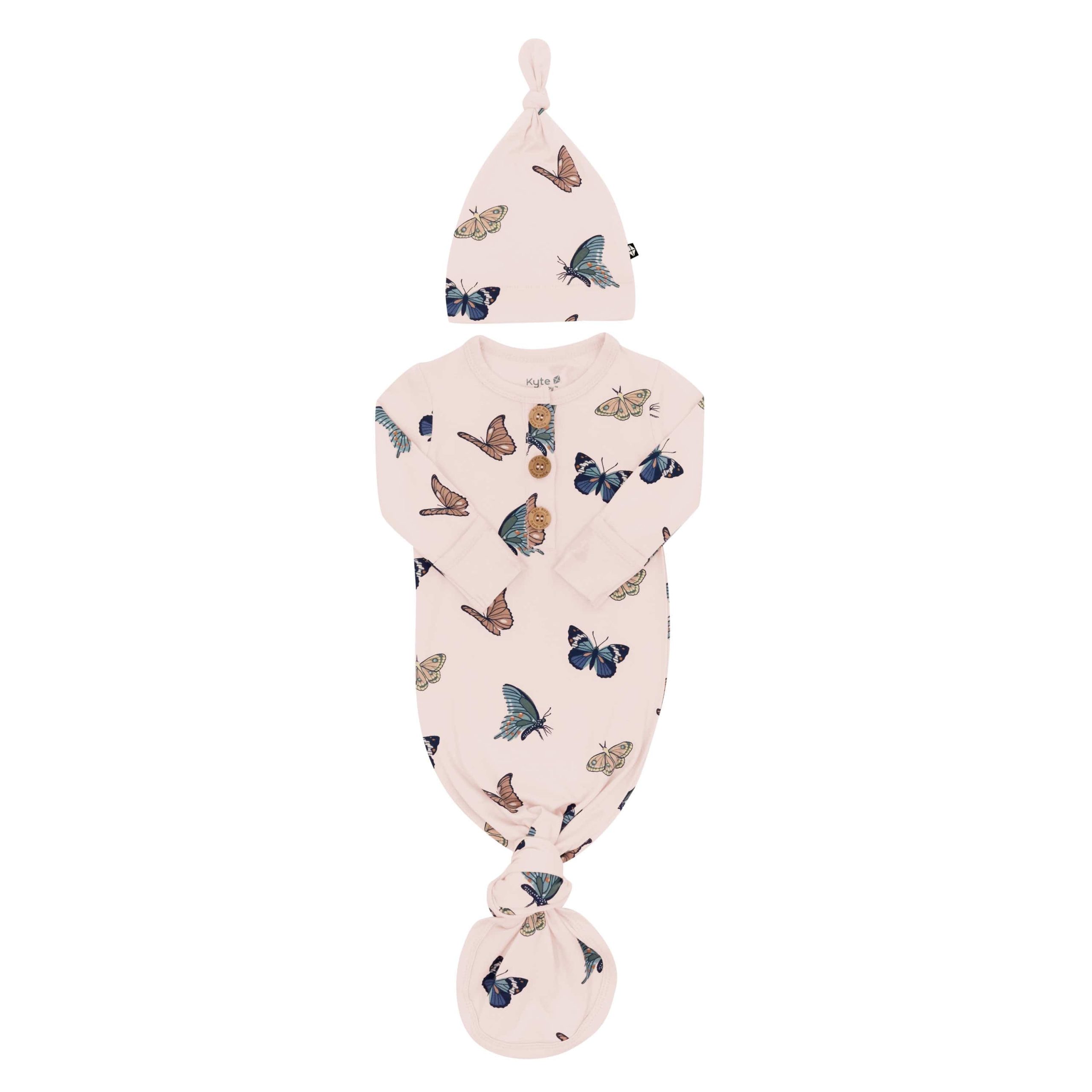 Knotted Gown with Hat Set in Blush Butterfly - Image 4