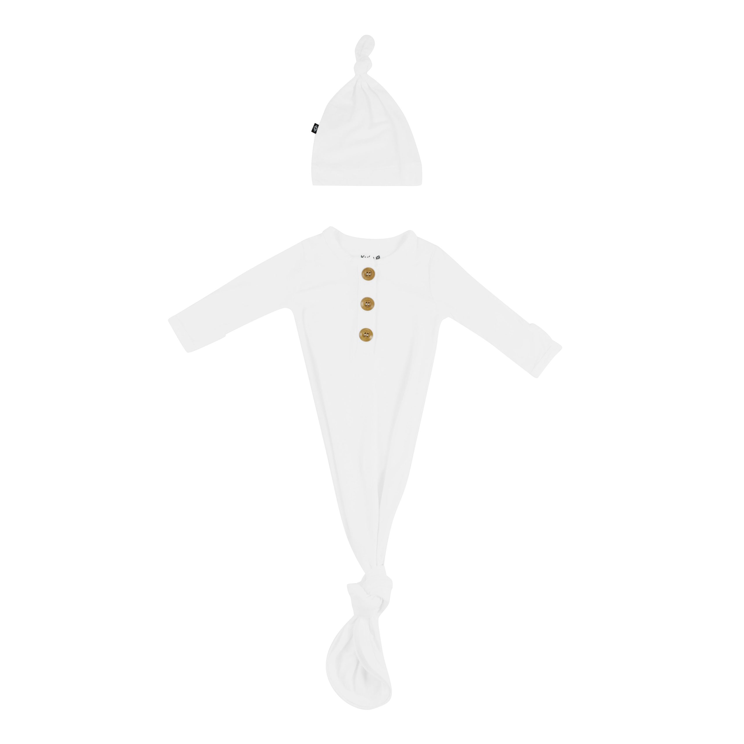 Knotted Gown with Hat Set in Cloud - Image 2