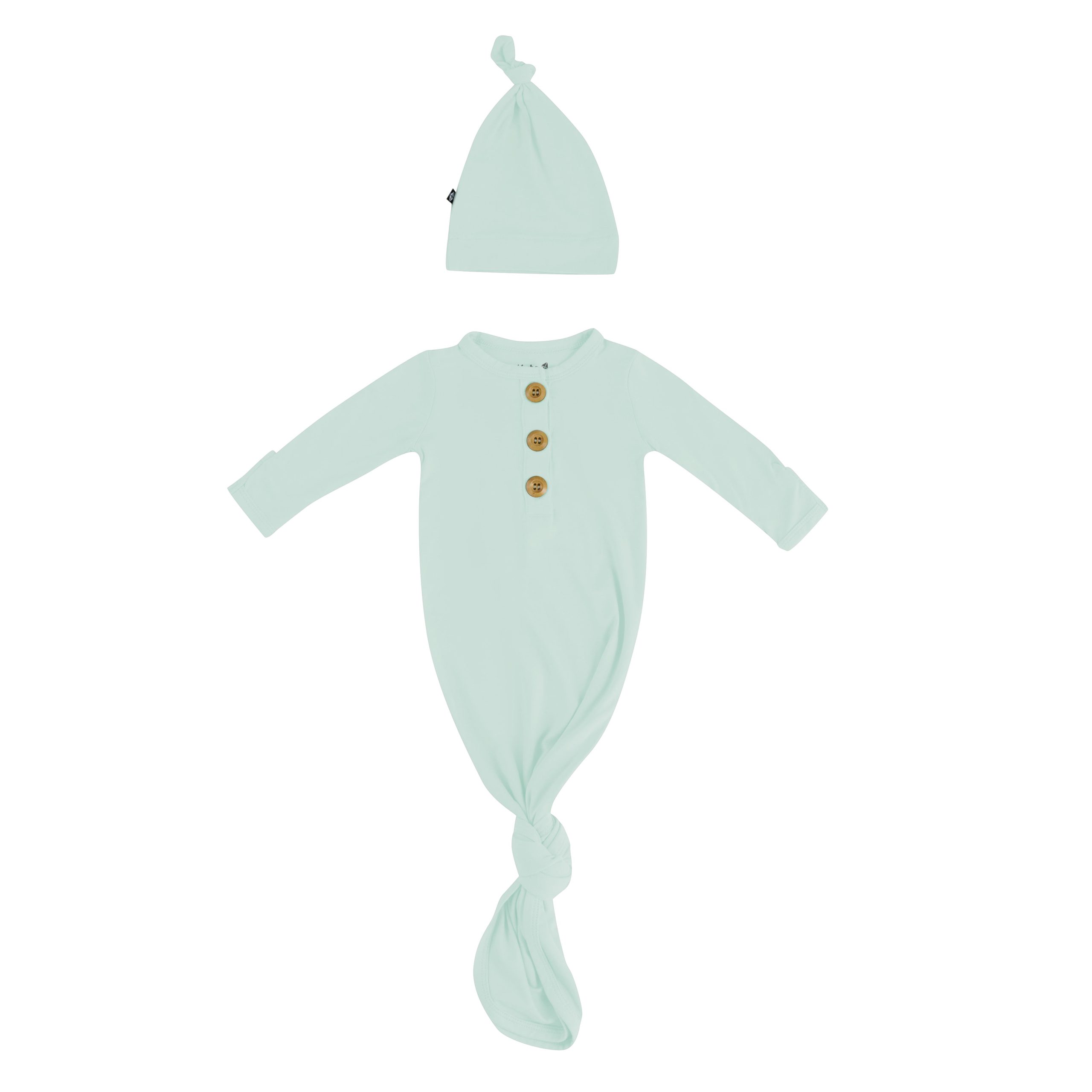 Knotted Gown with Hat Set in Sage - Image 2