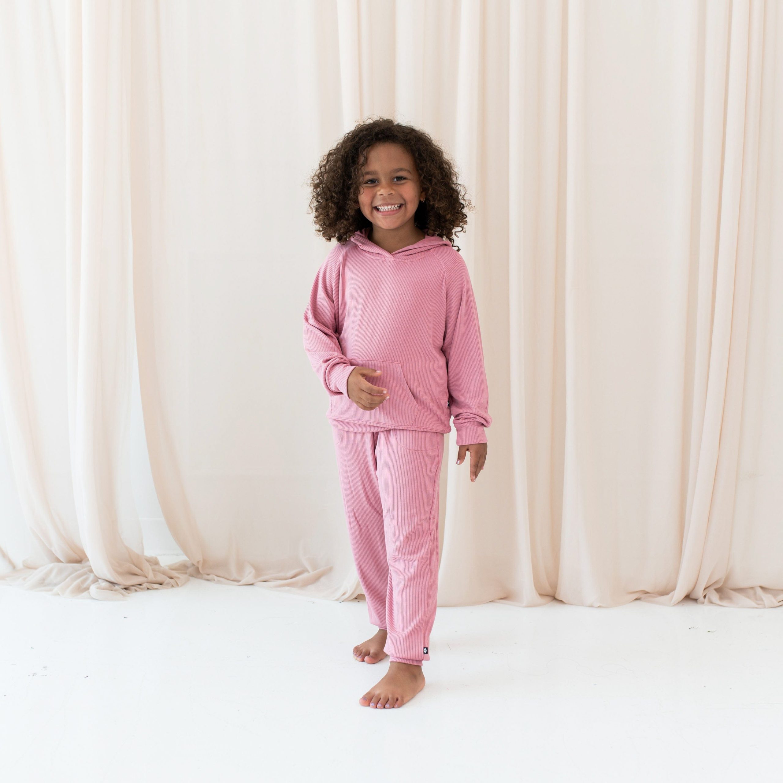 Ribbed Jogger Pant in Apple Blossom - Image 4