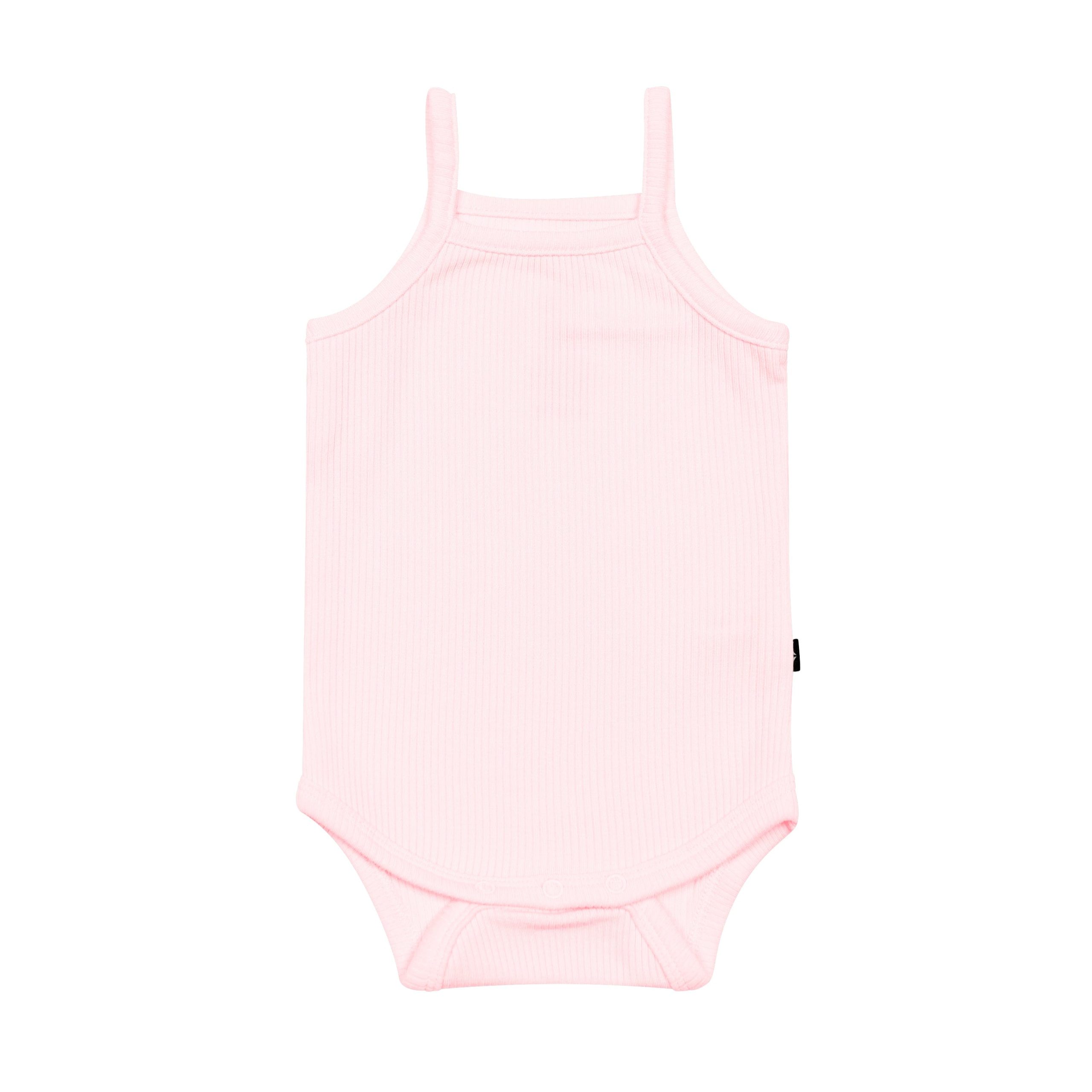 Ribbed Spaghetti Strap Bodysuit in Sakura - Image 2