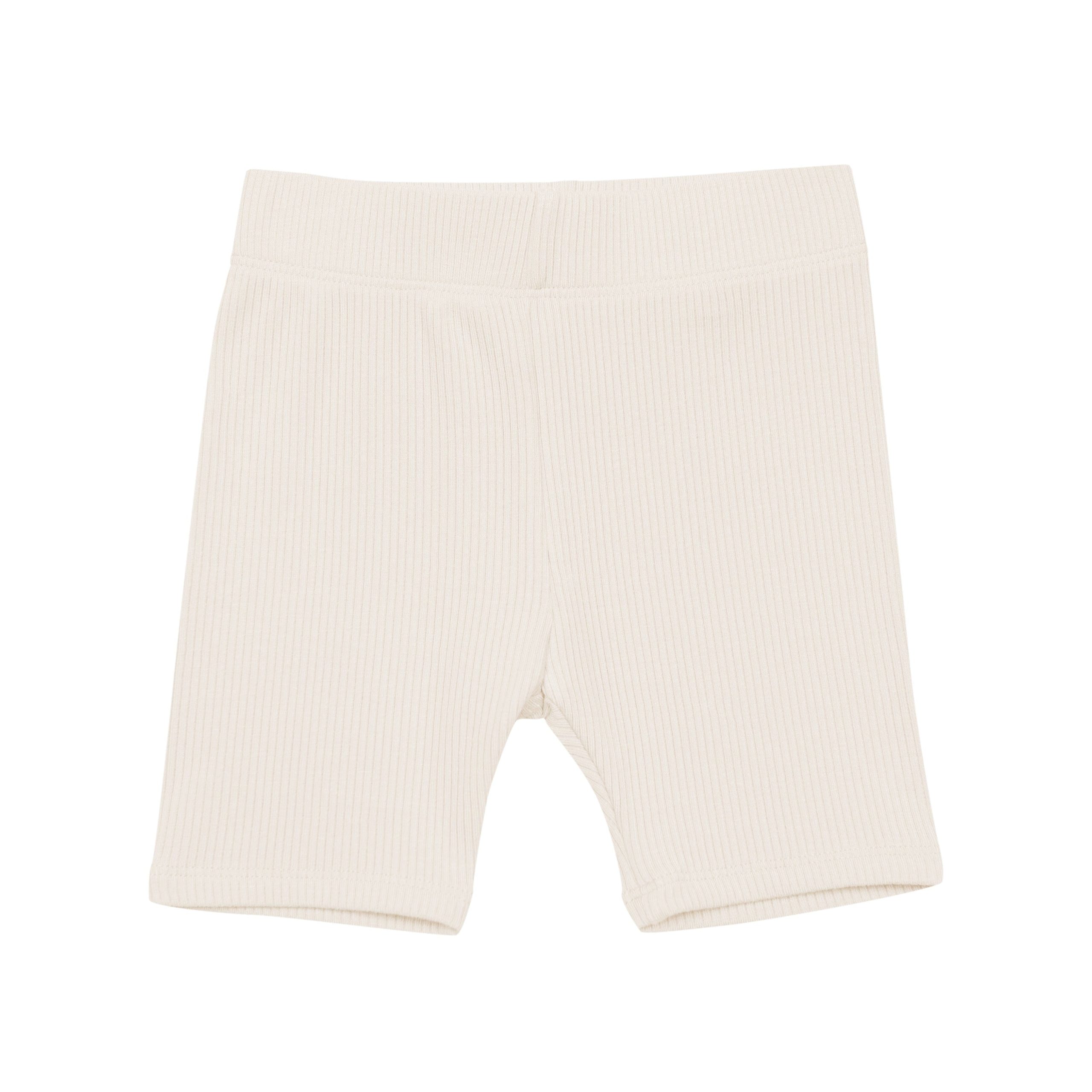 Ribbed Toddler Biker Shorts in Oat - Image 2