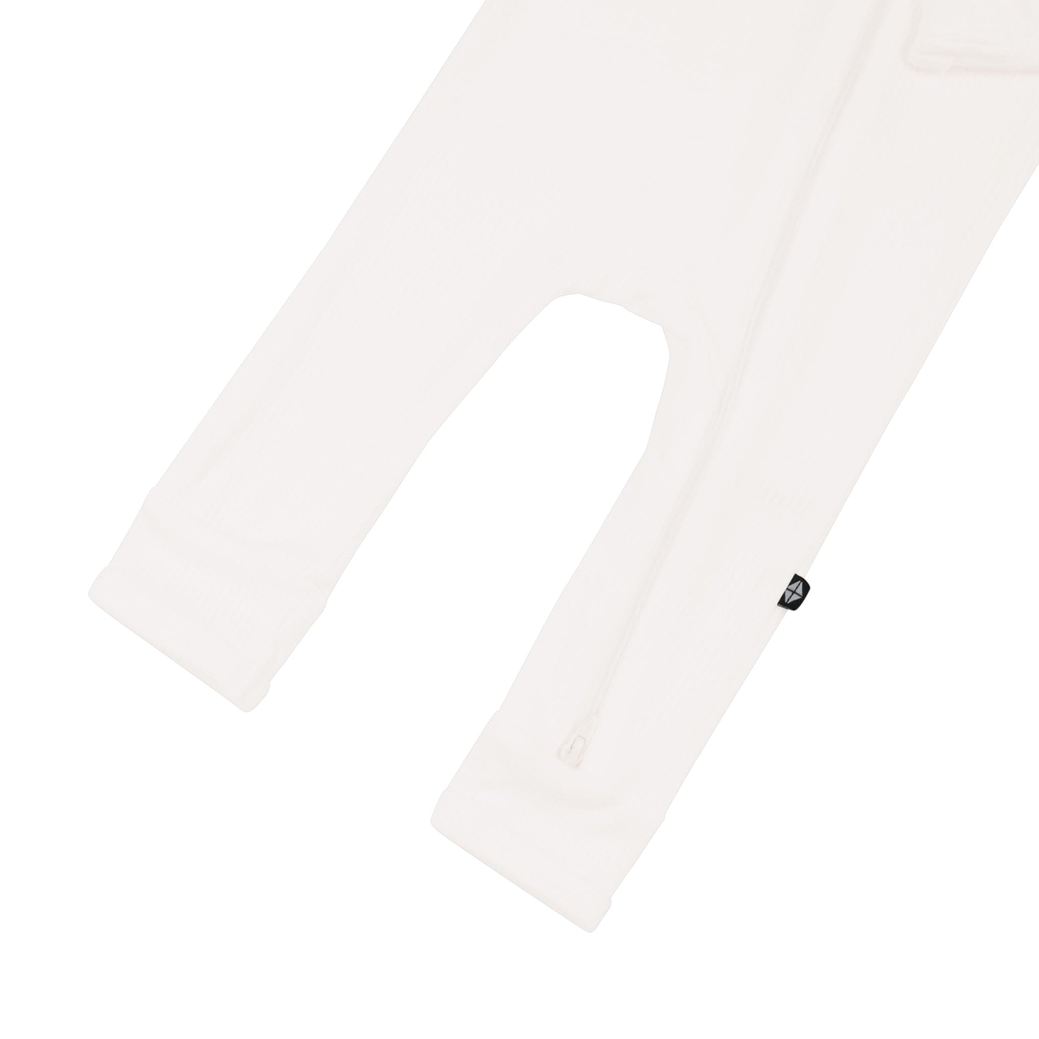 Ribbed Zipper Romper in Cloud - Image 6