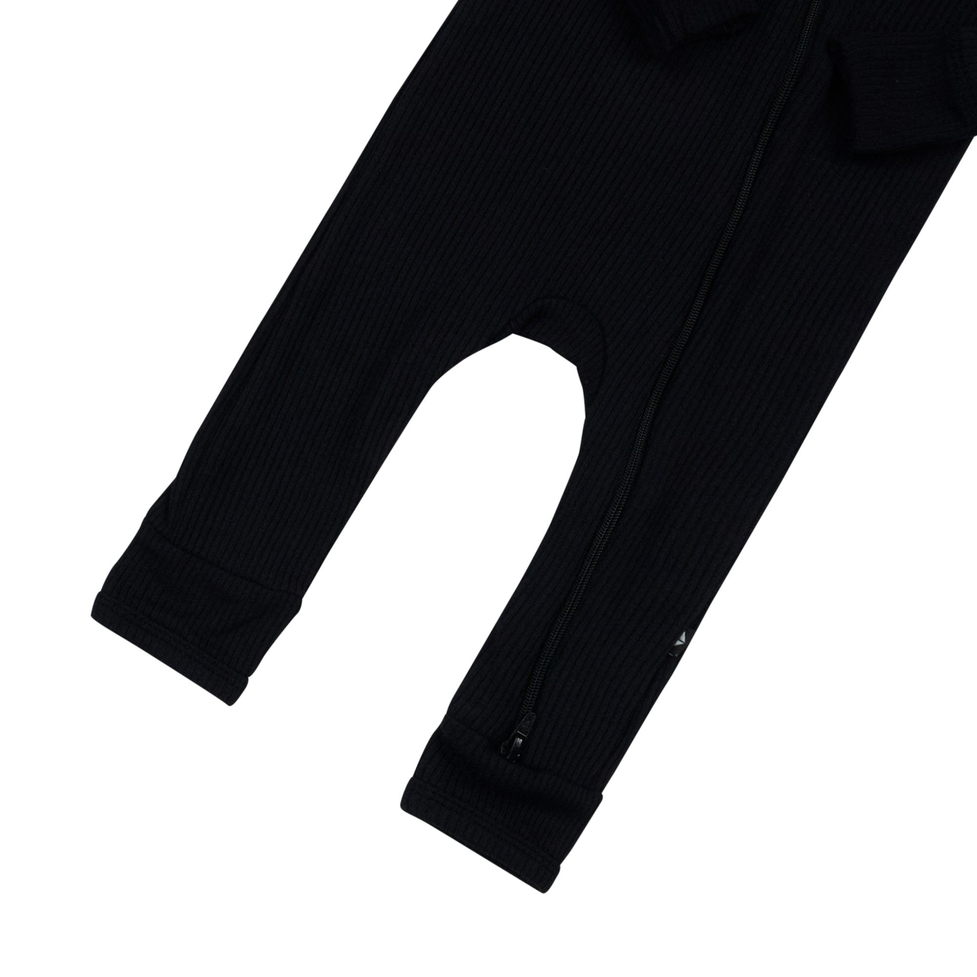 Ribbed Zipper Romper in Midnight - Image 6