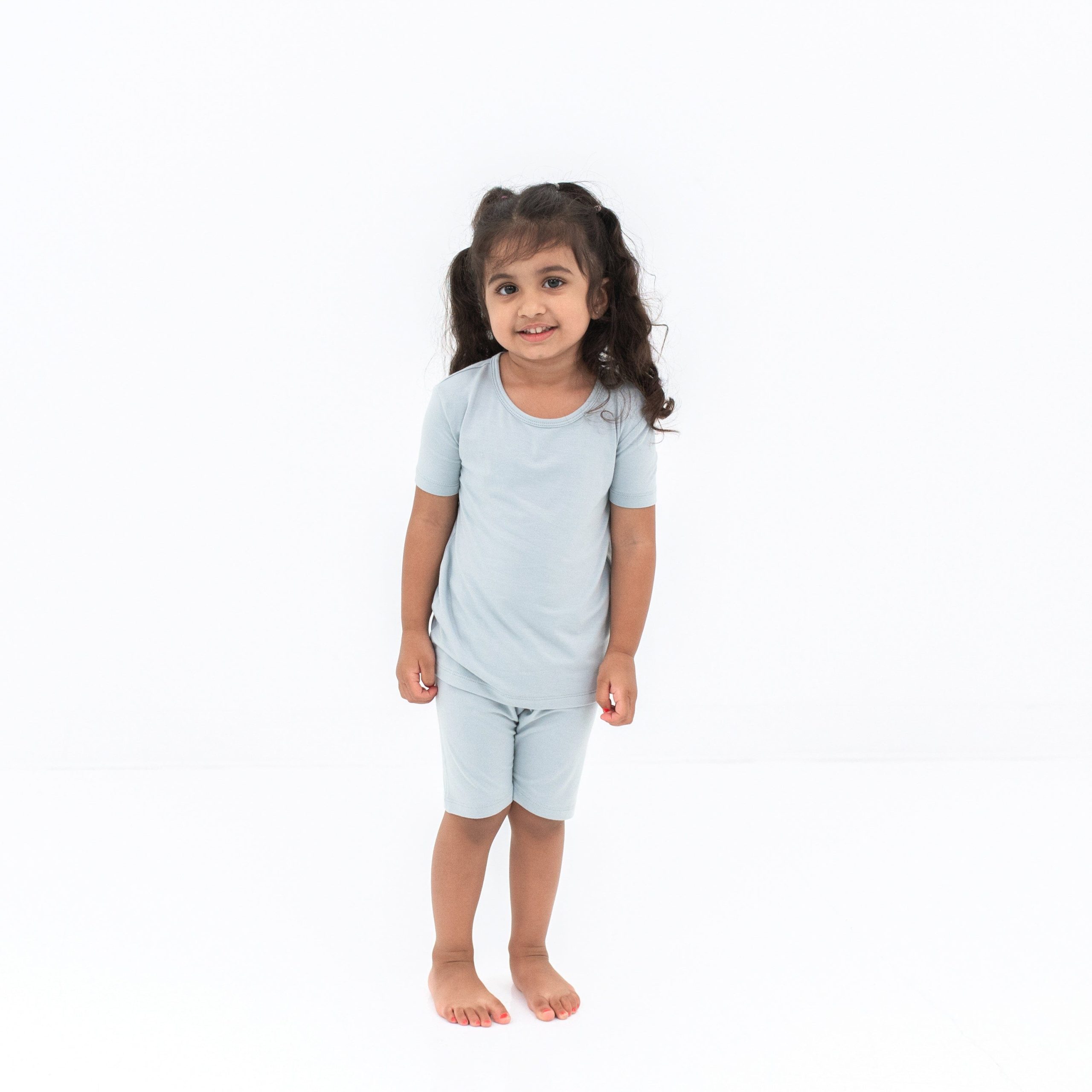 Short Sleeve Pajamas in Fog - Image 3