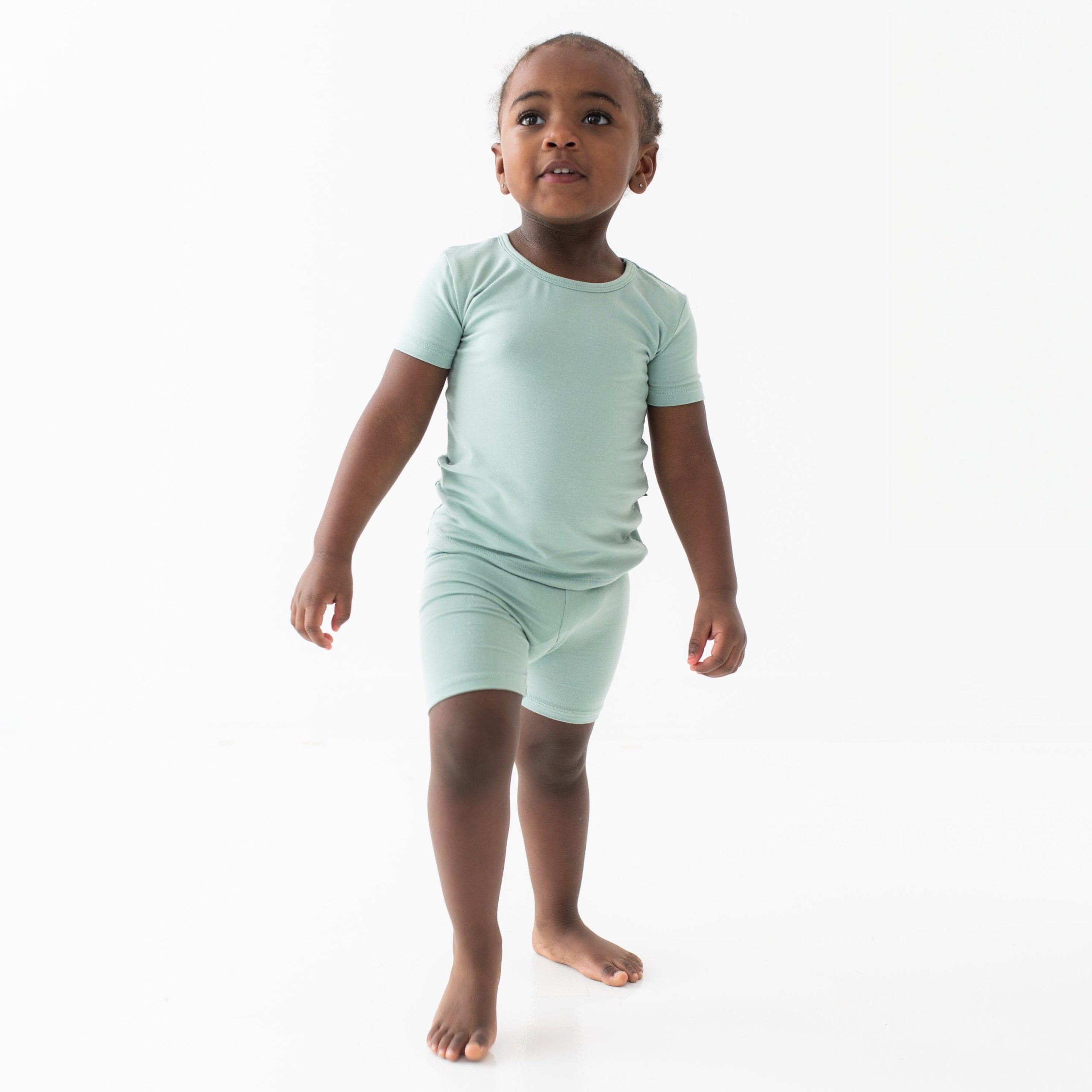 Short Sleeve Pajamas in Sage - Image 3