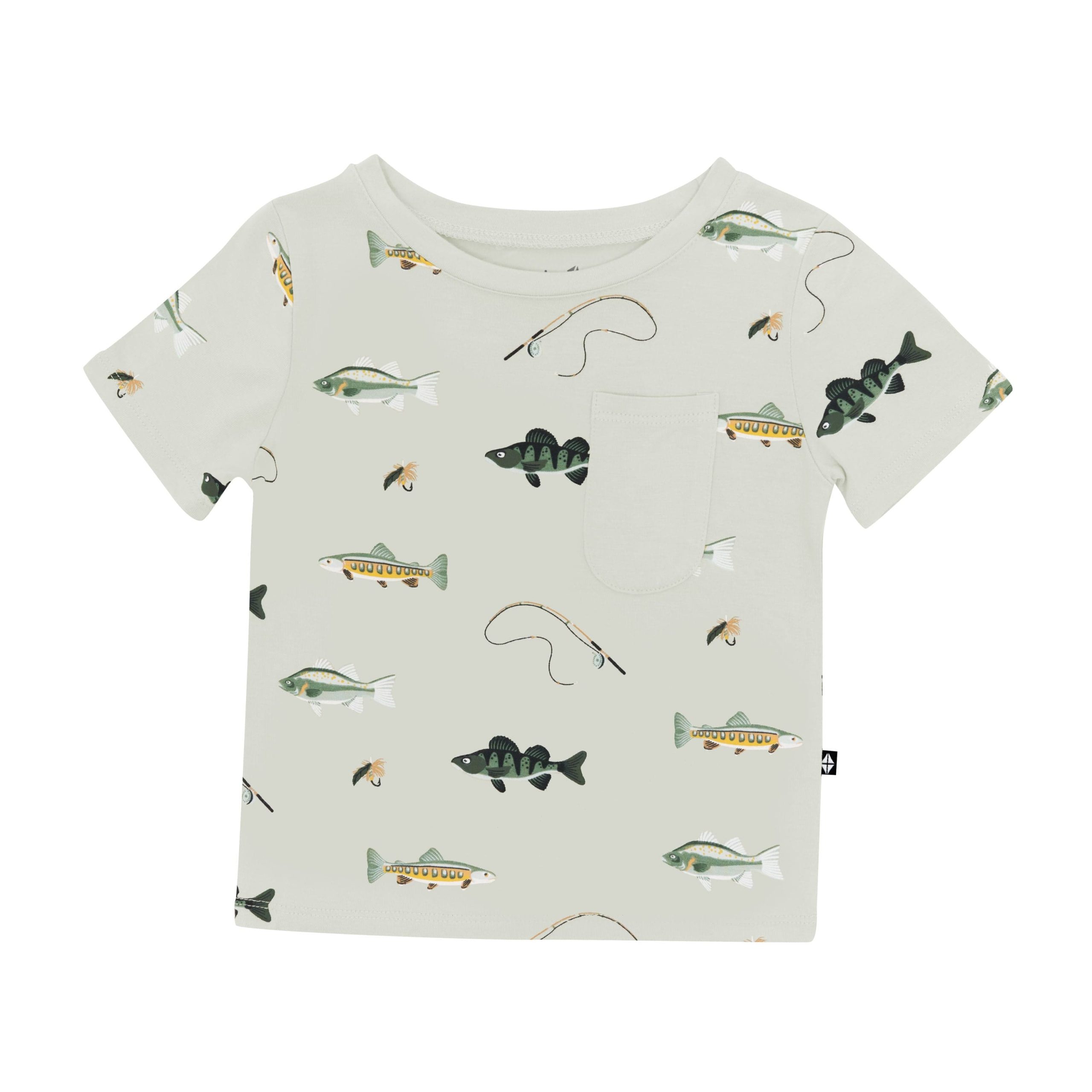 Toddler Crew Neck Tee in Fishing - Image 2