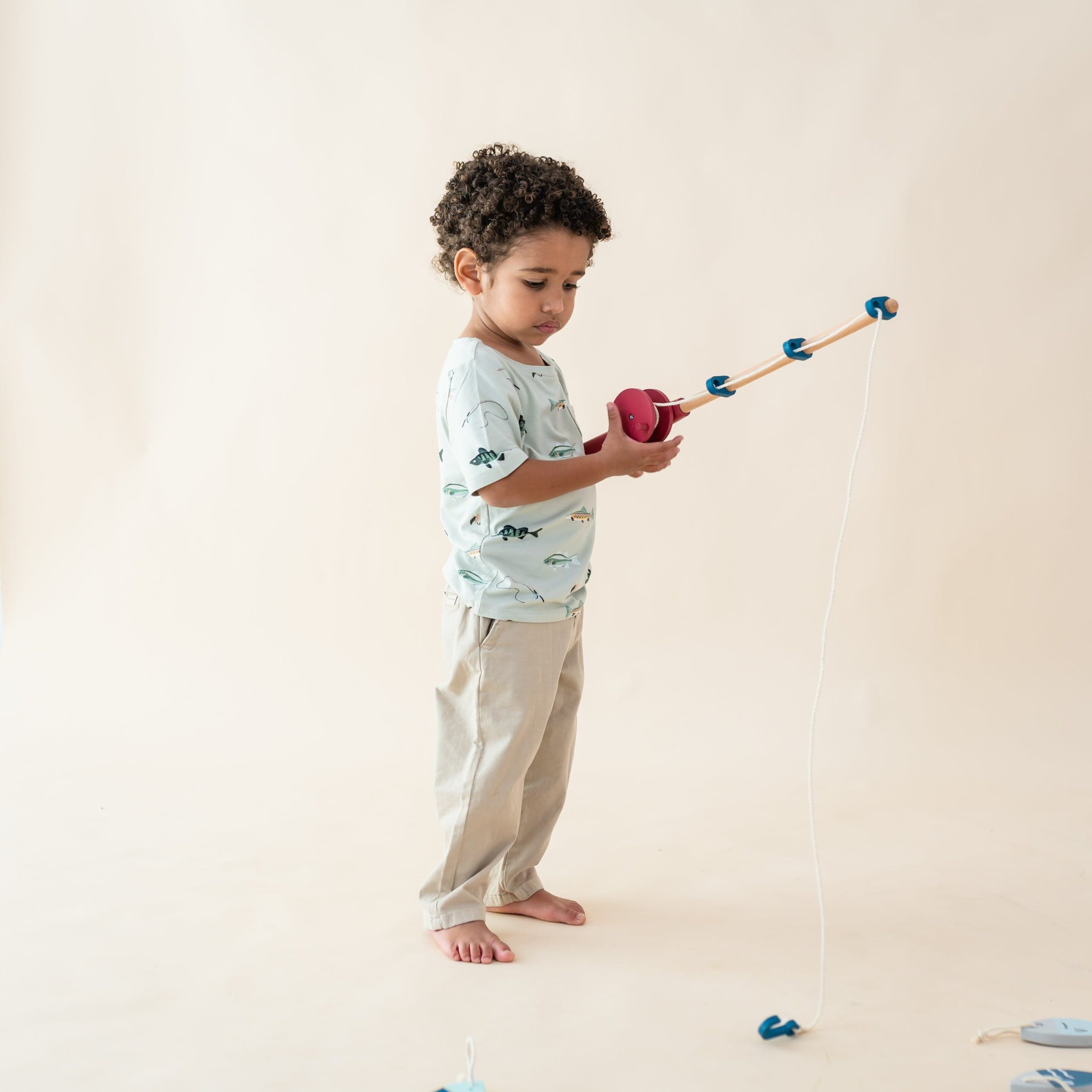 Toddler Crew Neck Tee in Fishing - Image 3