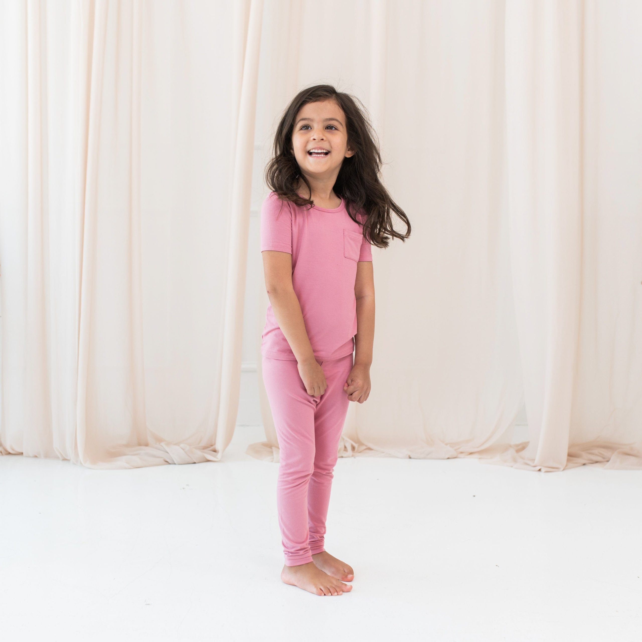 Short Sleeve with Pants Pajamas in Apple Blossom - Image 4