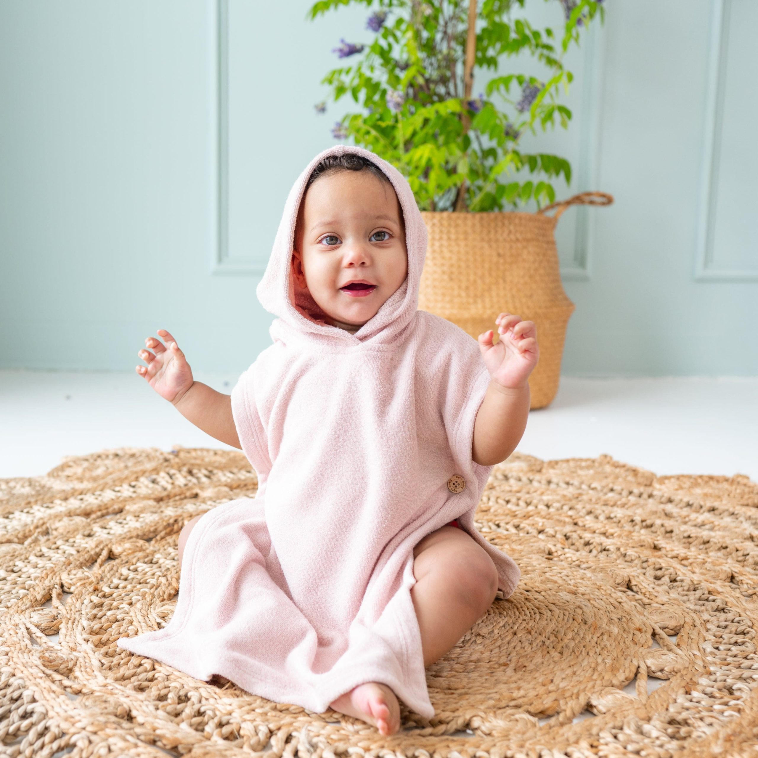 Swim Poncho in Blush - Image 3