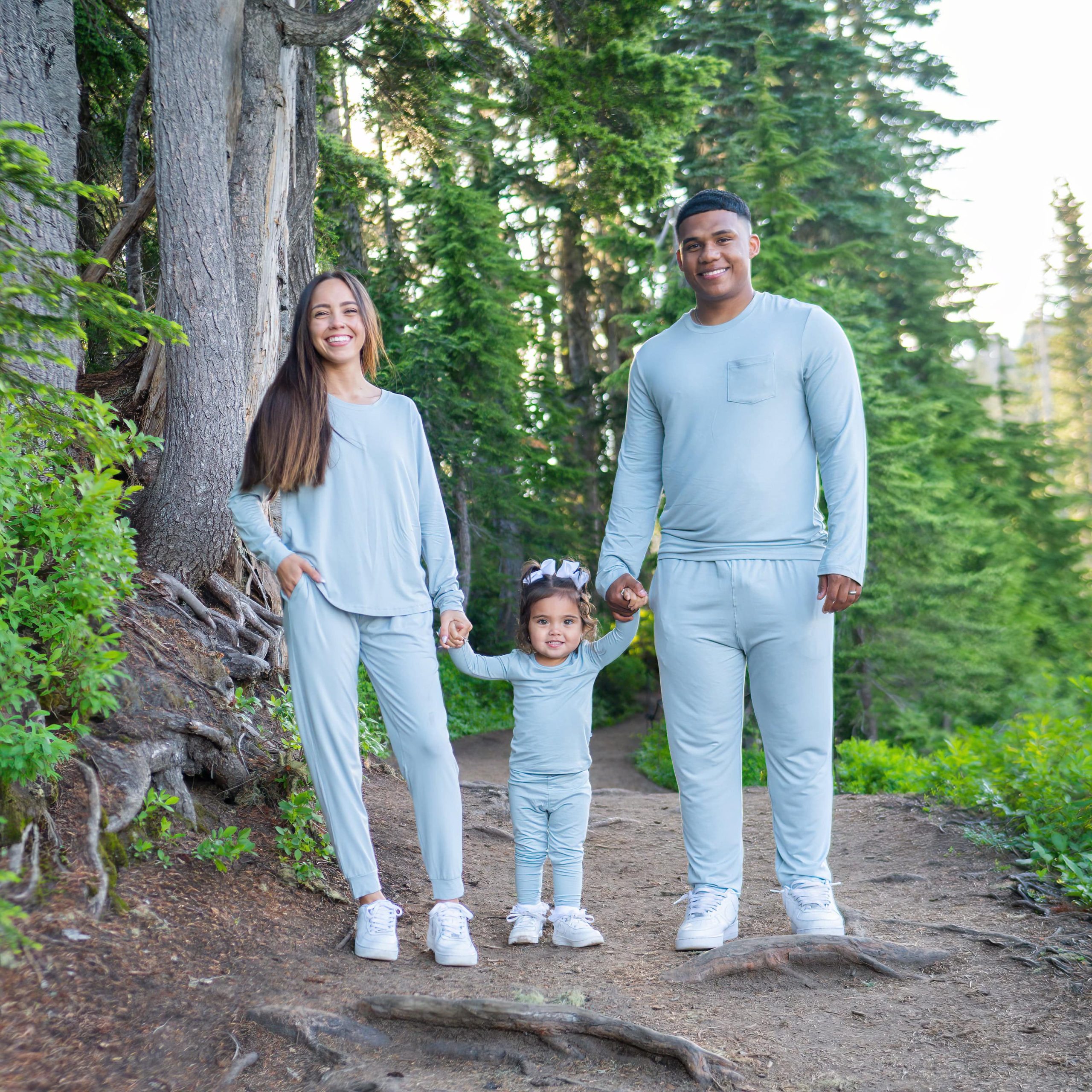 Long Sleeve Pajamas in Fog - Image 3
