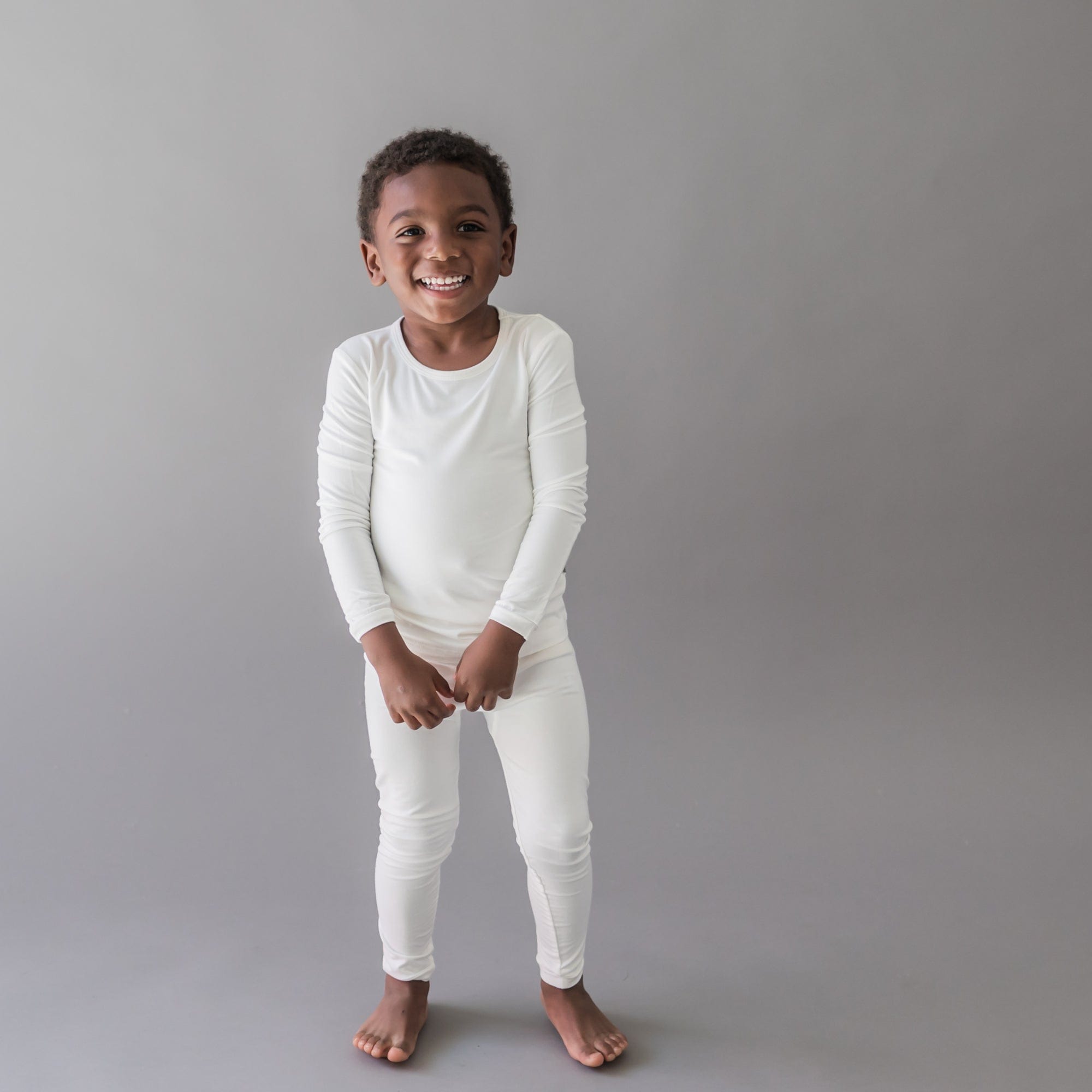 Long Sleeve Pajamas in Cloud - Image 3
