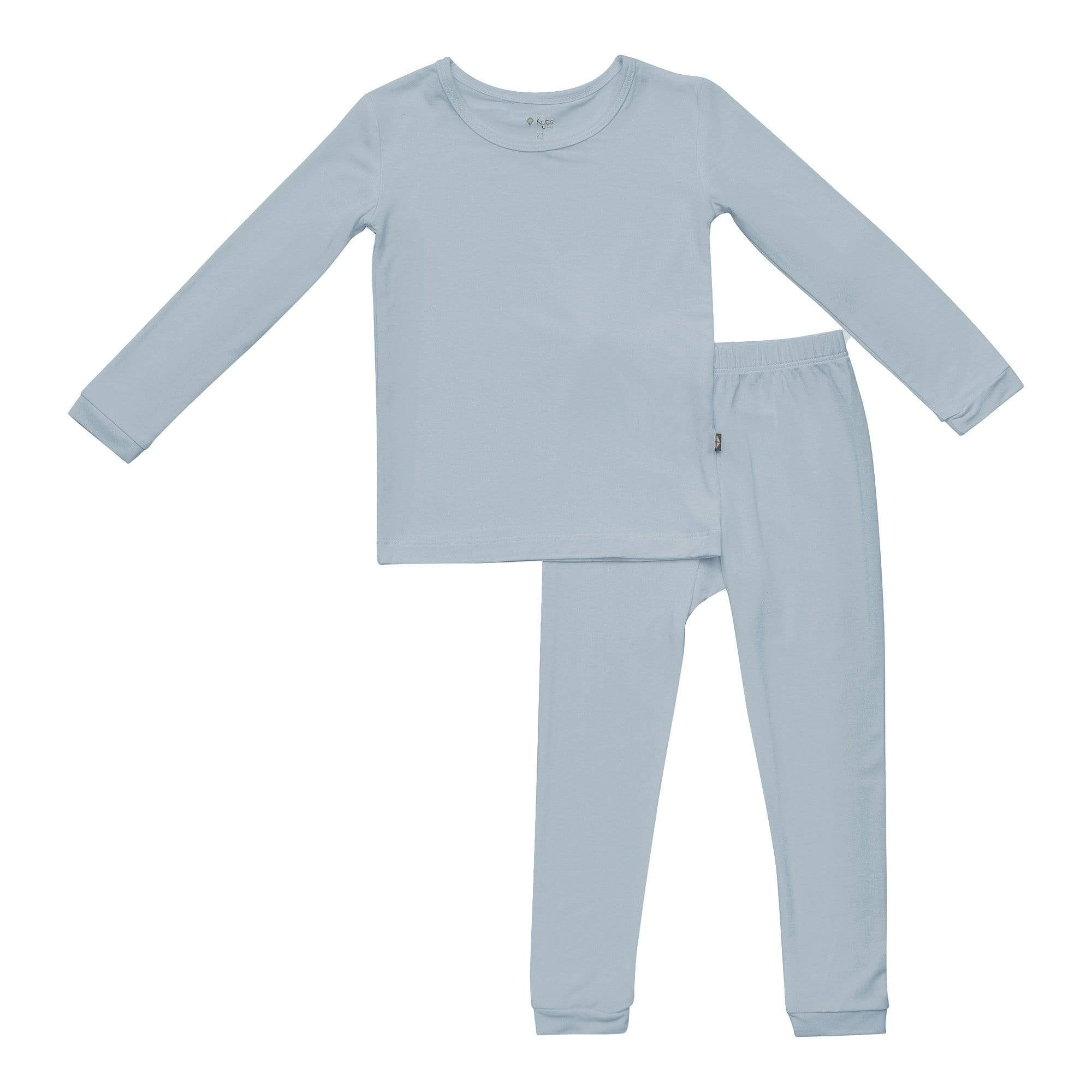 Long Sleeve Pajamas in Fog - Image 2