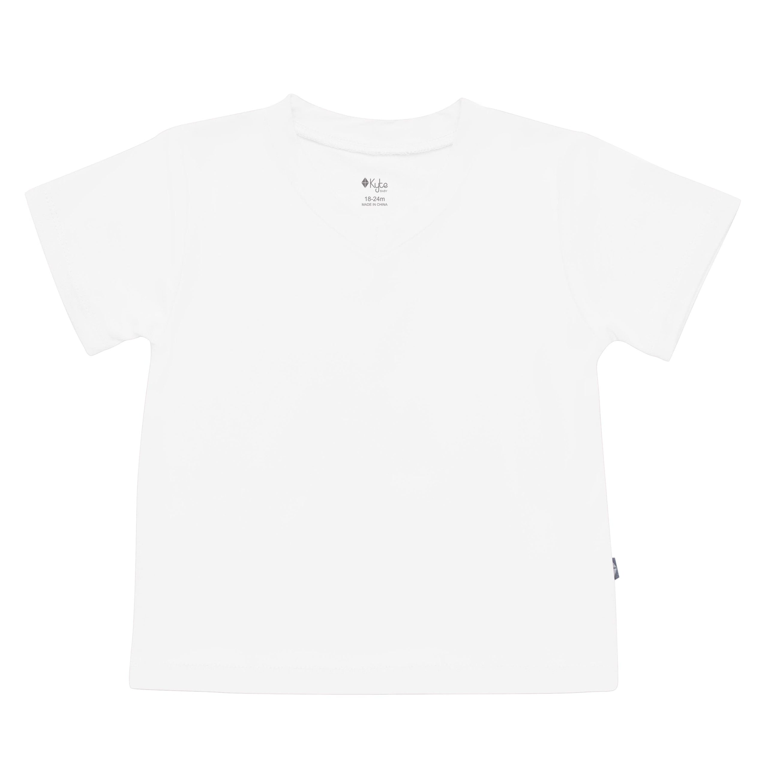 Toddler V-Neck Tee in Snow - Image 2