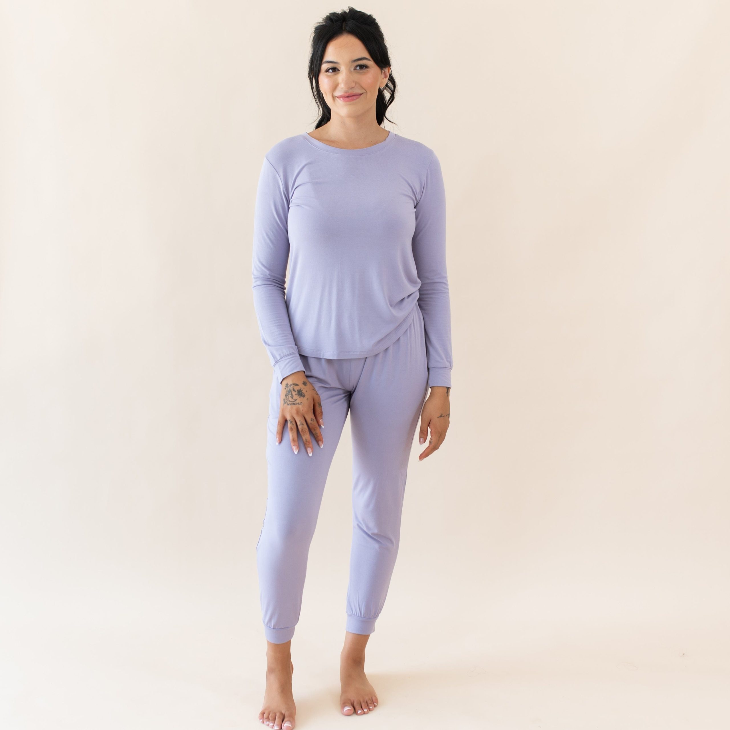 Women's Jogger Pajama Set in Taro - Image 4