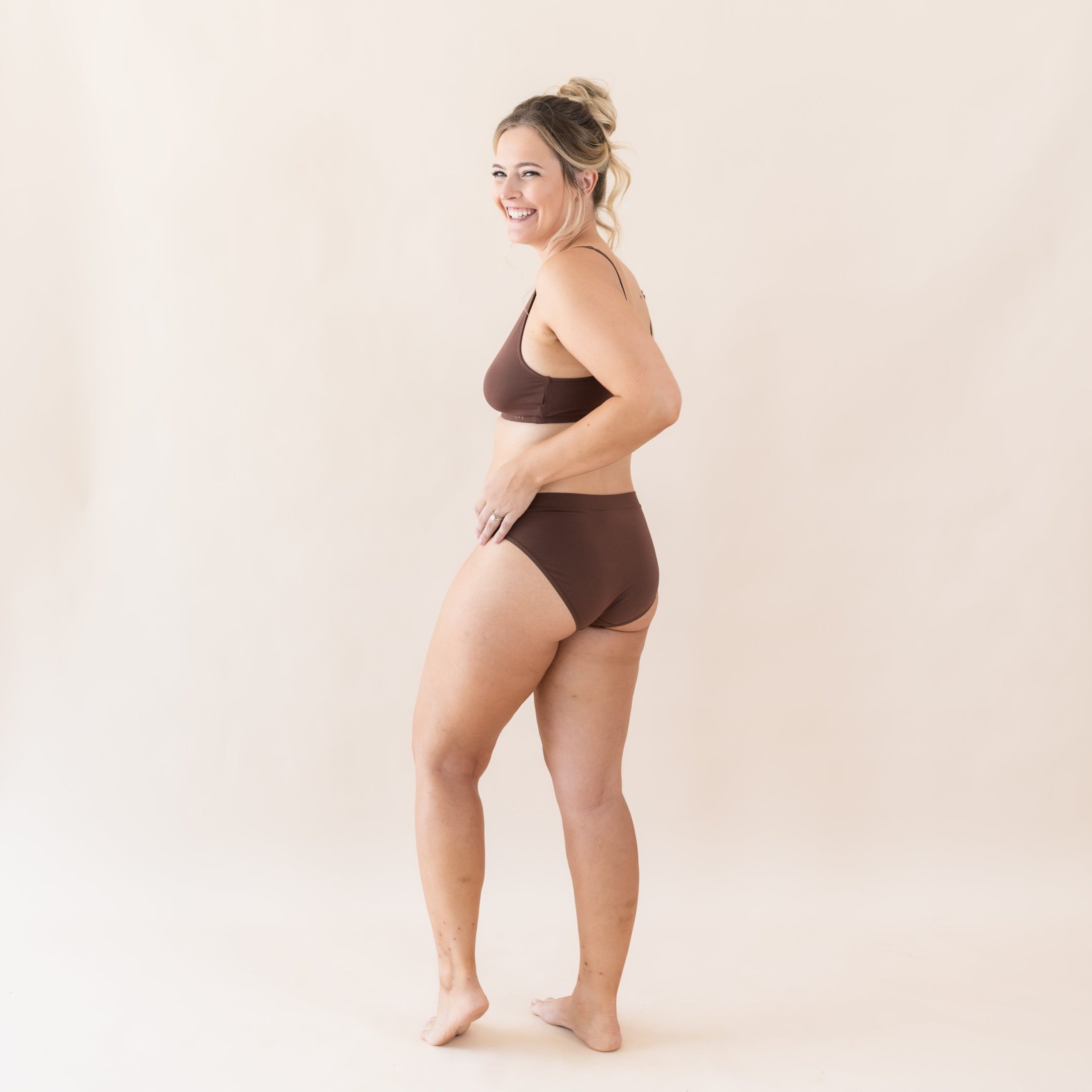 Women's Midi Brief in Toffee - Image 3