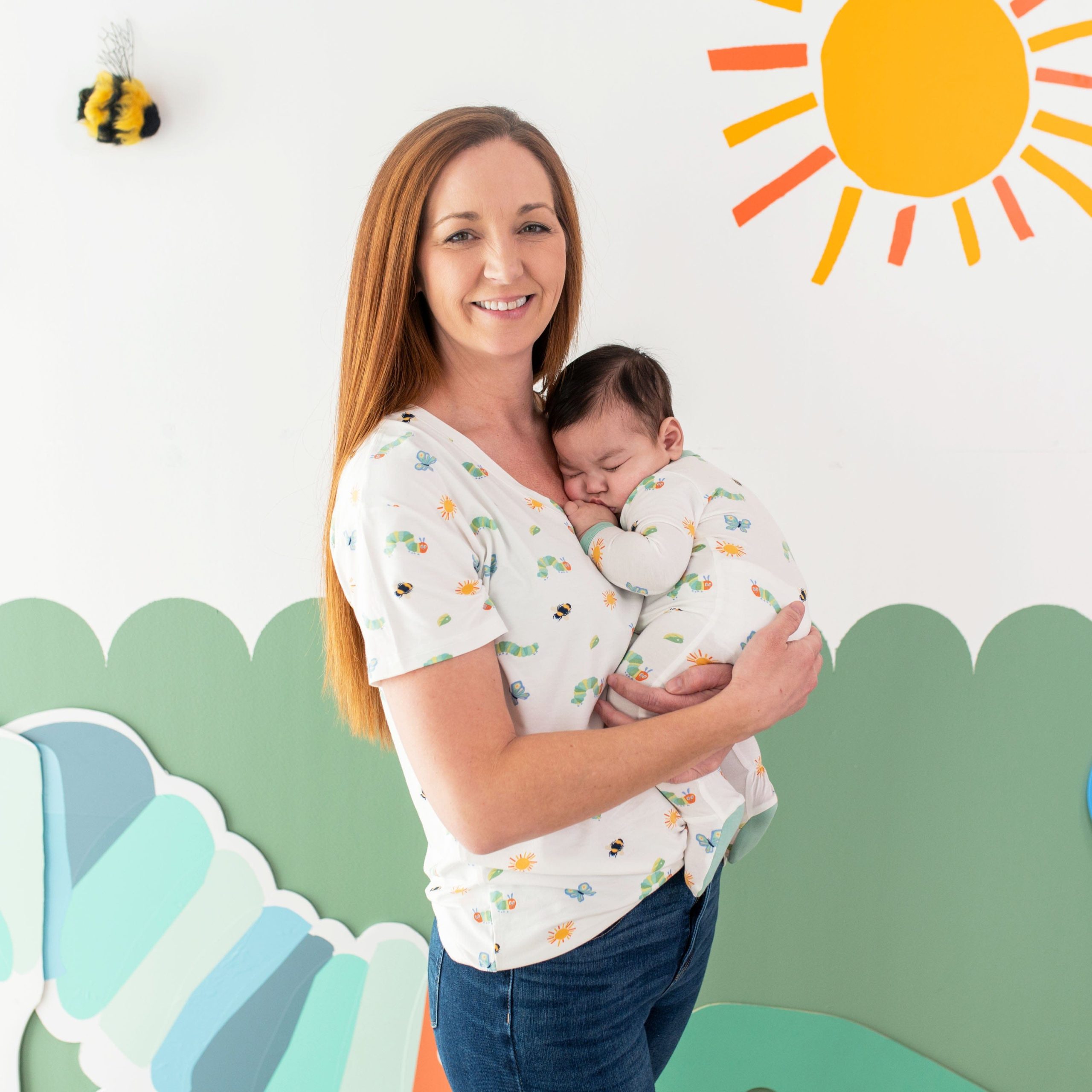 Women's Relaxed Fit V-Neck in The Very Hungry Caterpillar? and Friends